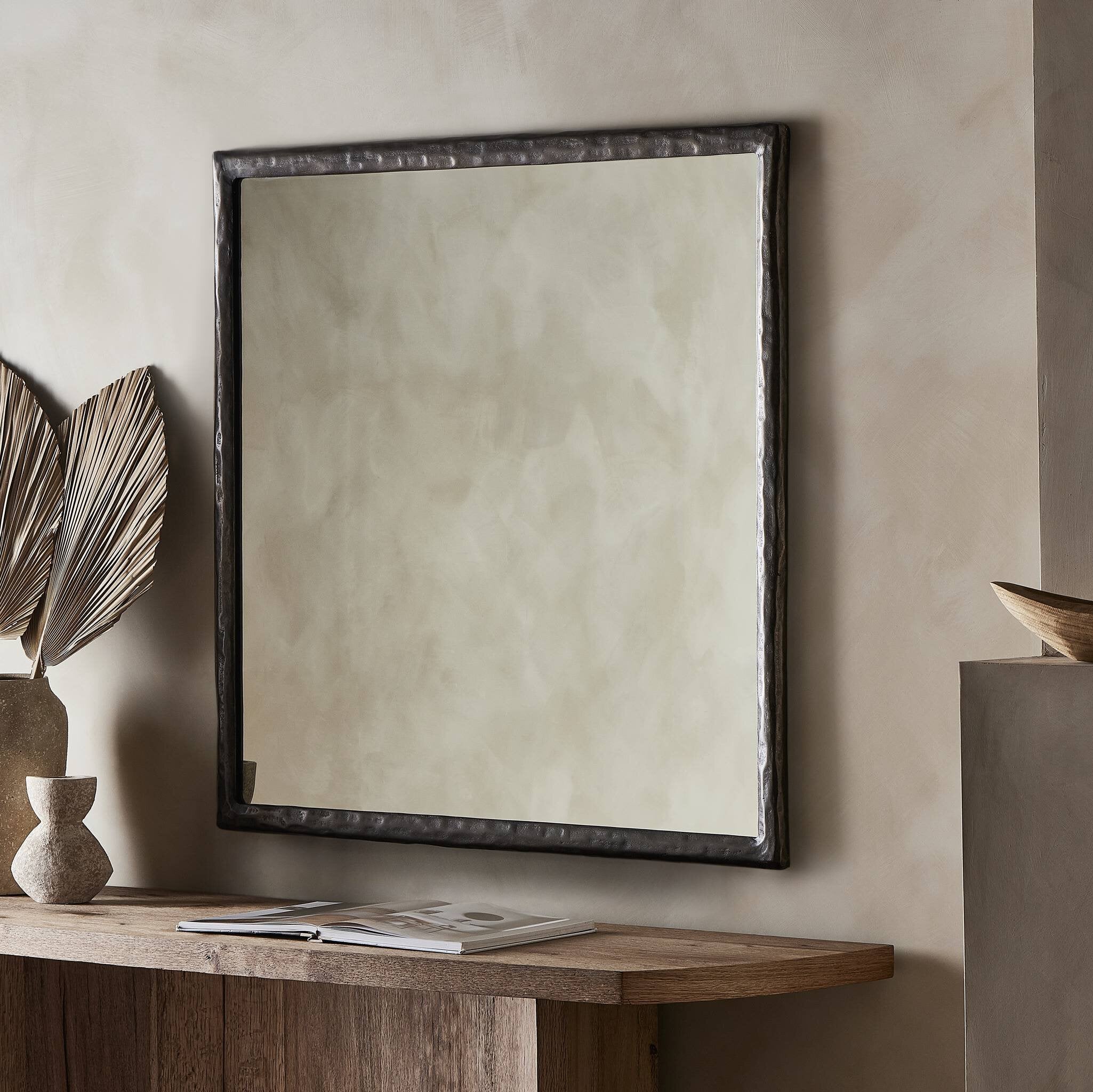 Four Hands Langford Wall Mirror — Smoked Nickel