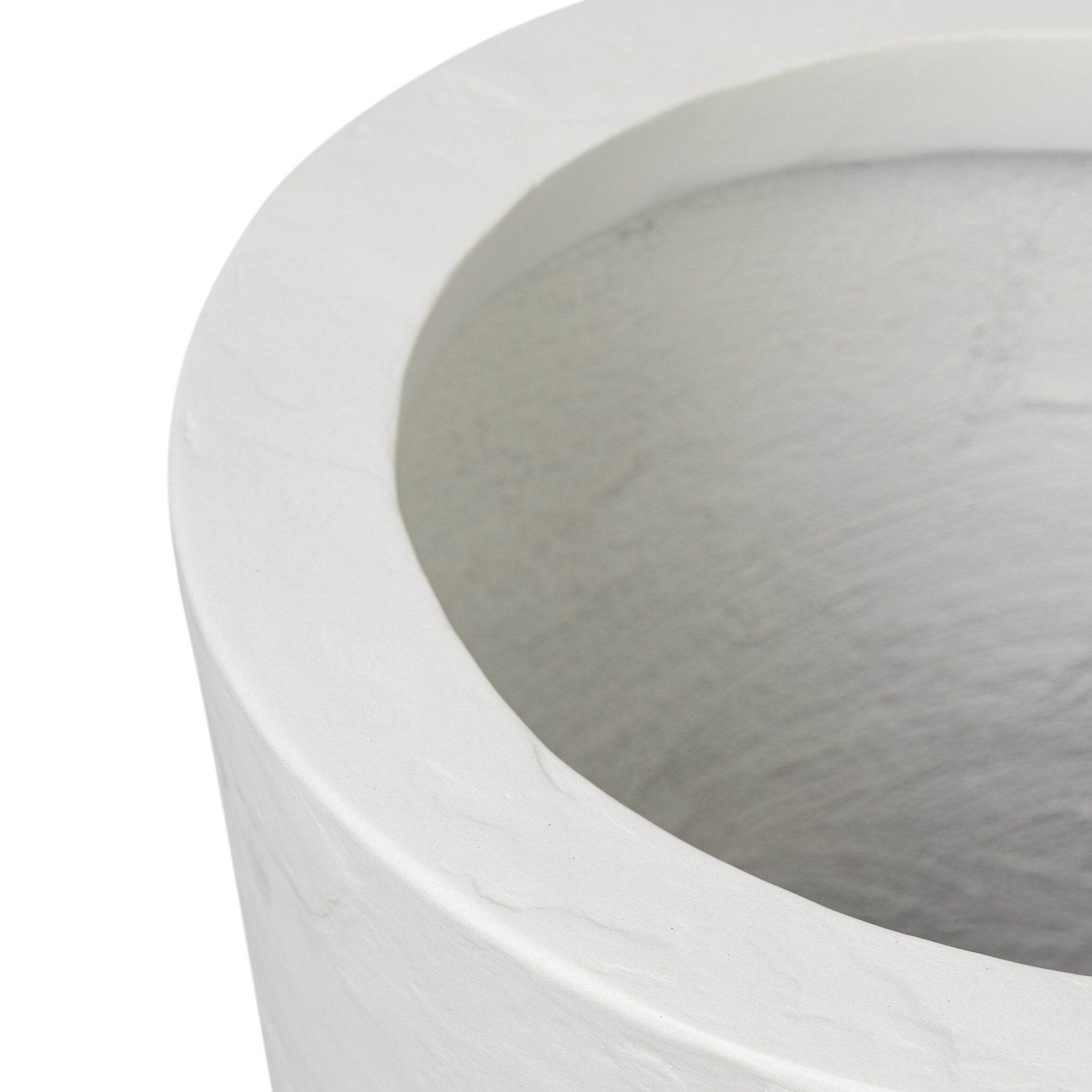 Four Hands Suvi Planter — Textured White Concrete