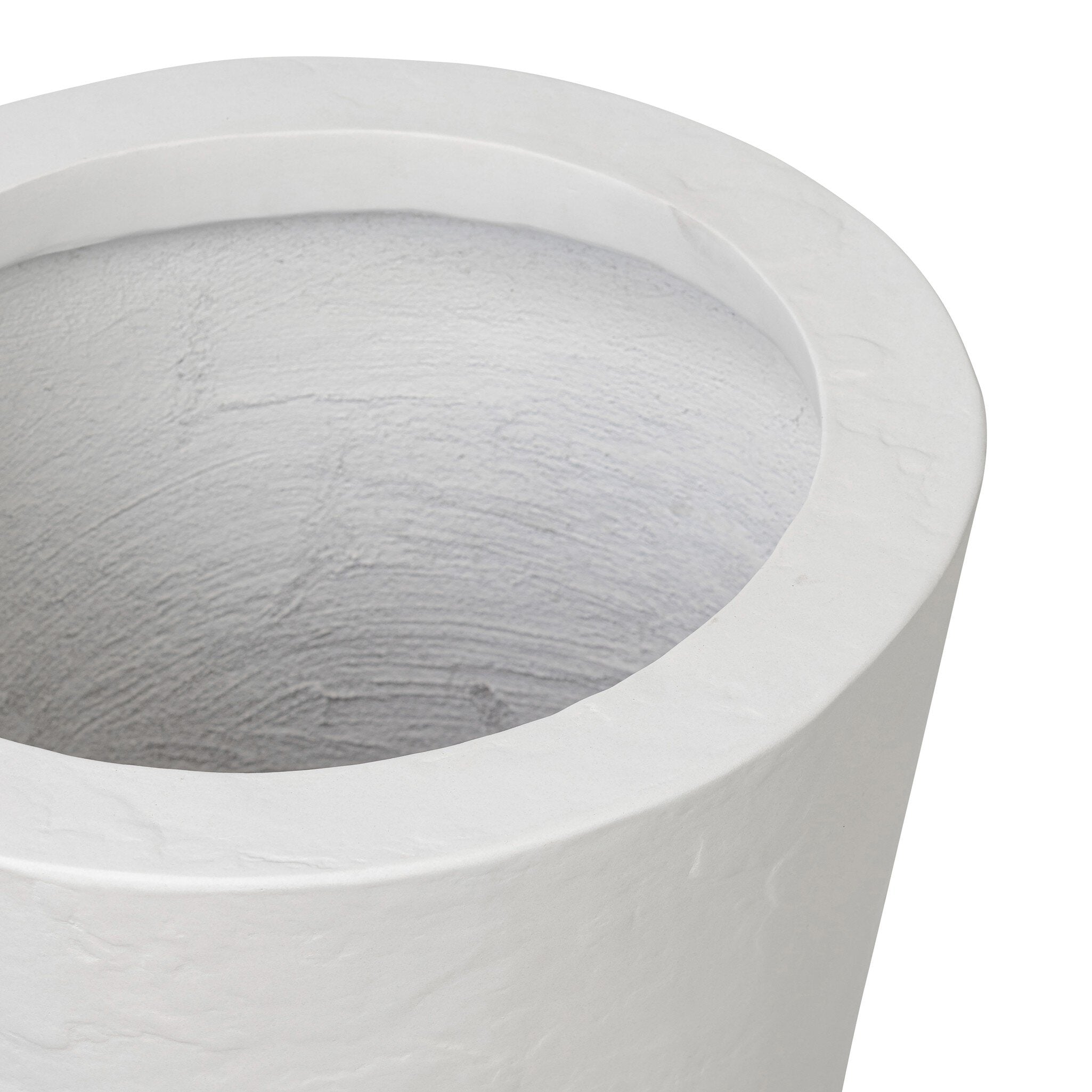 Four Hands Suvi Planter — Textured White Concrete