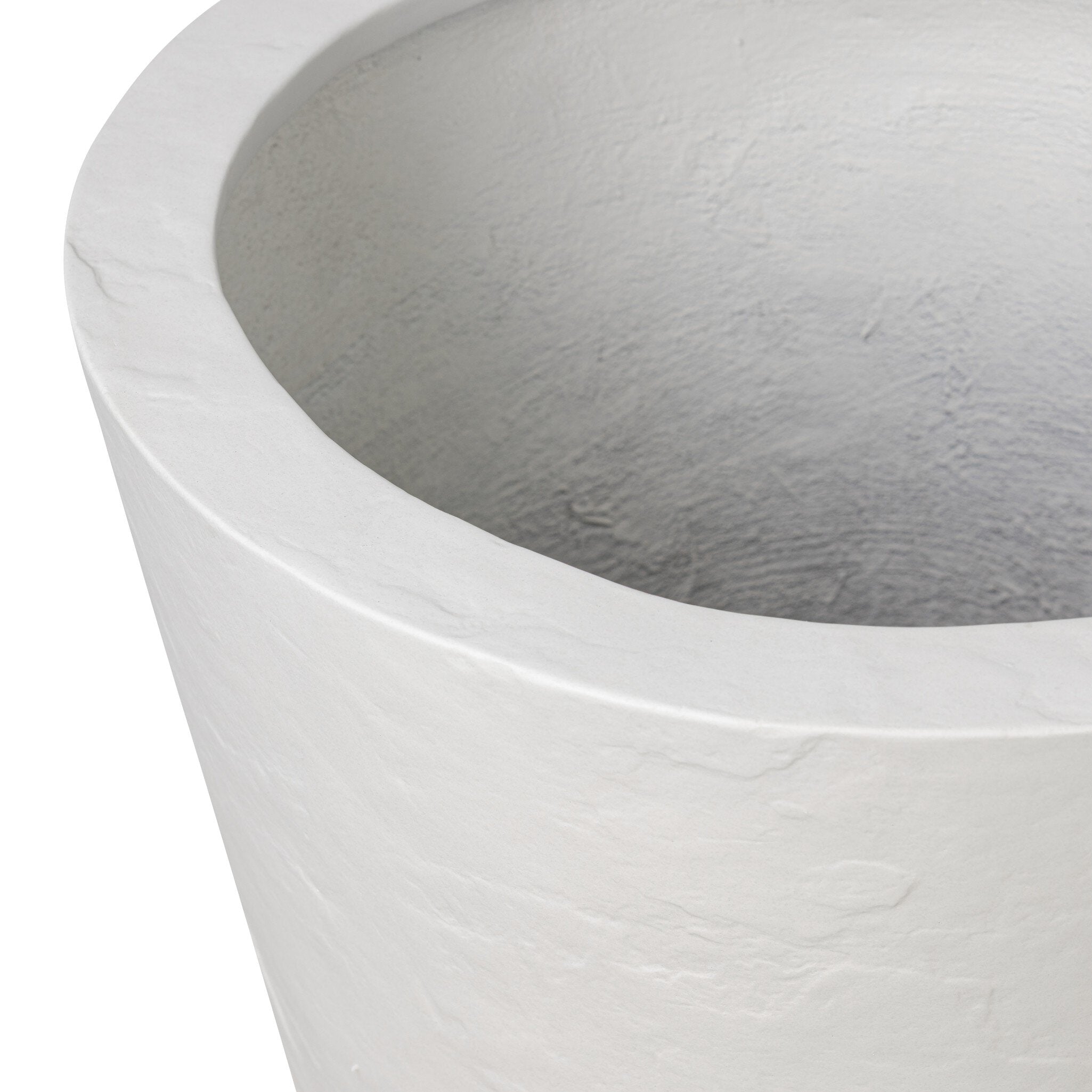 Four Hands Suvi Planter — Textured White Concrete