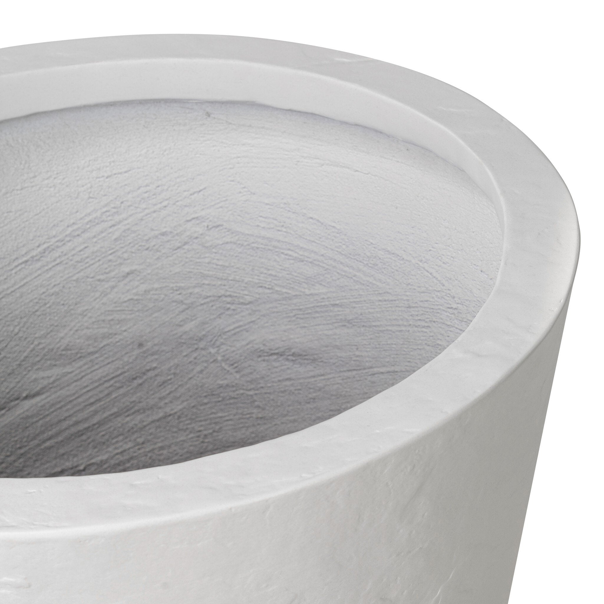 Four Hands Suvi Planter — Textured White Concrete