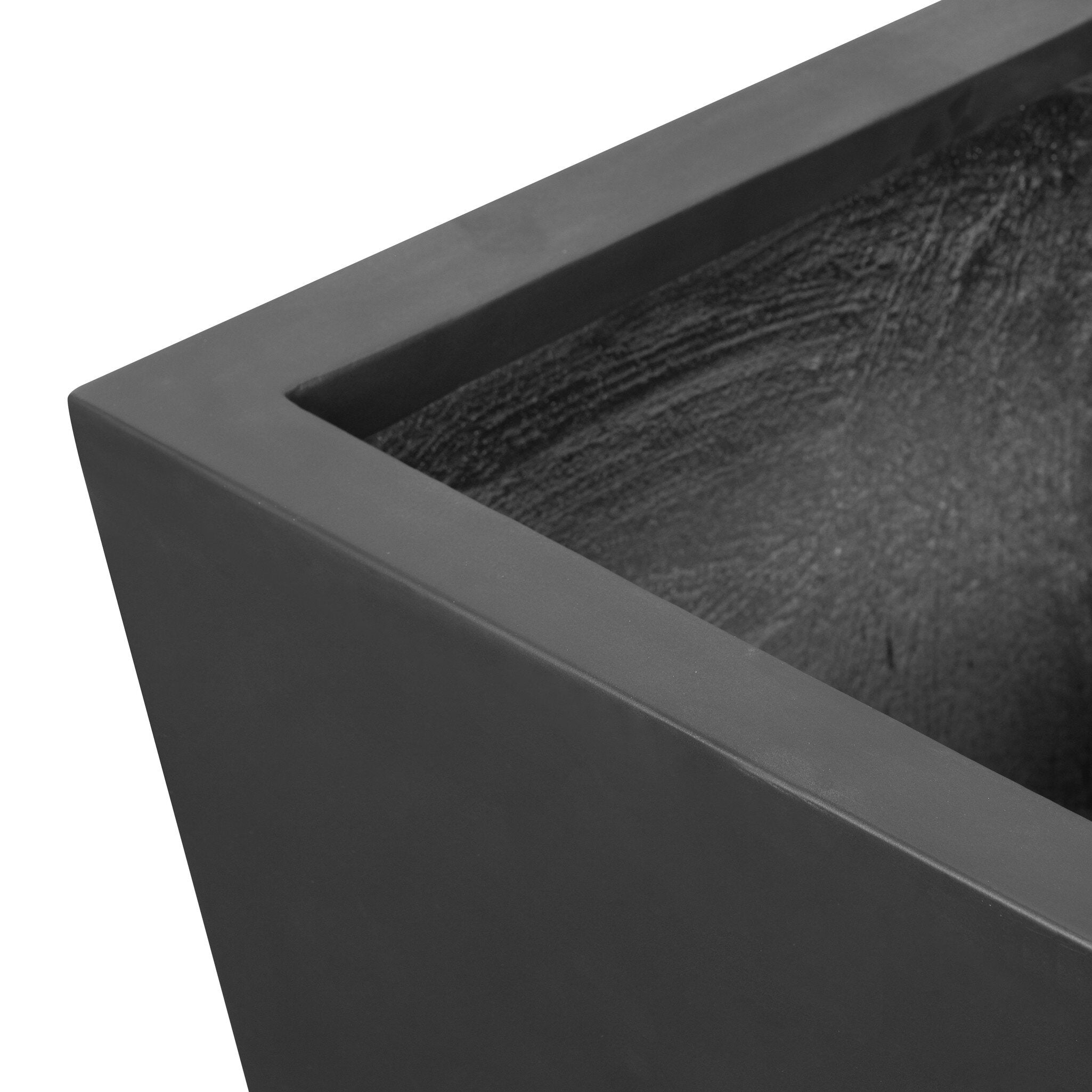 Four Hands Koto Planter — Black Concrete