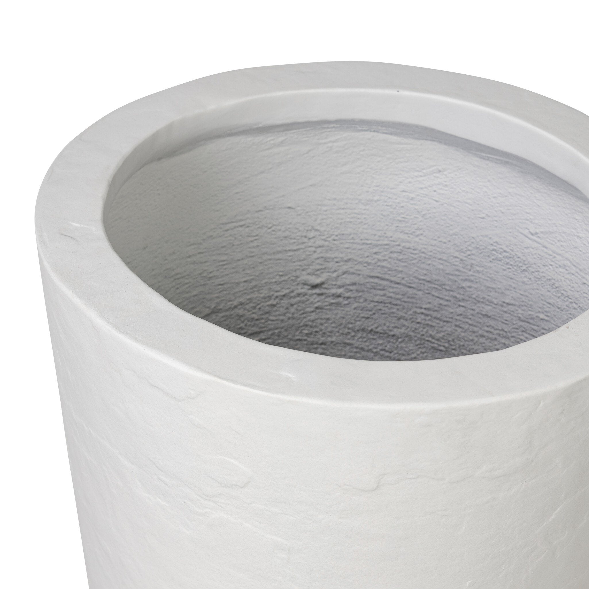 Four Hands Suvi Planter — Textured White Concrete