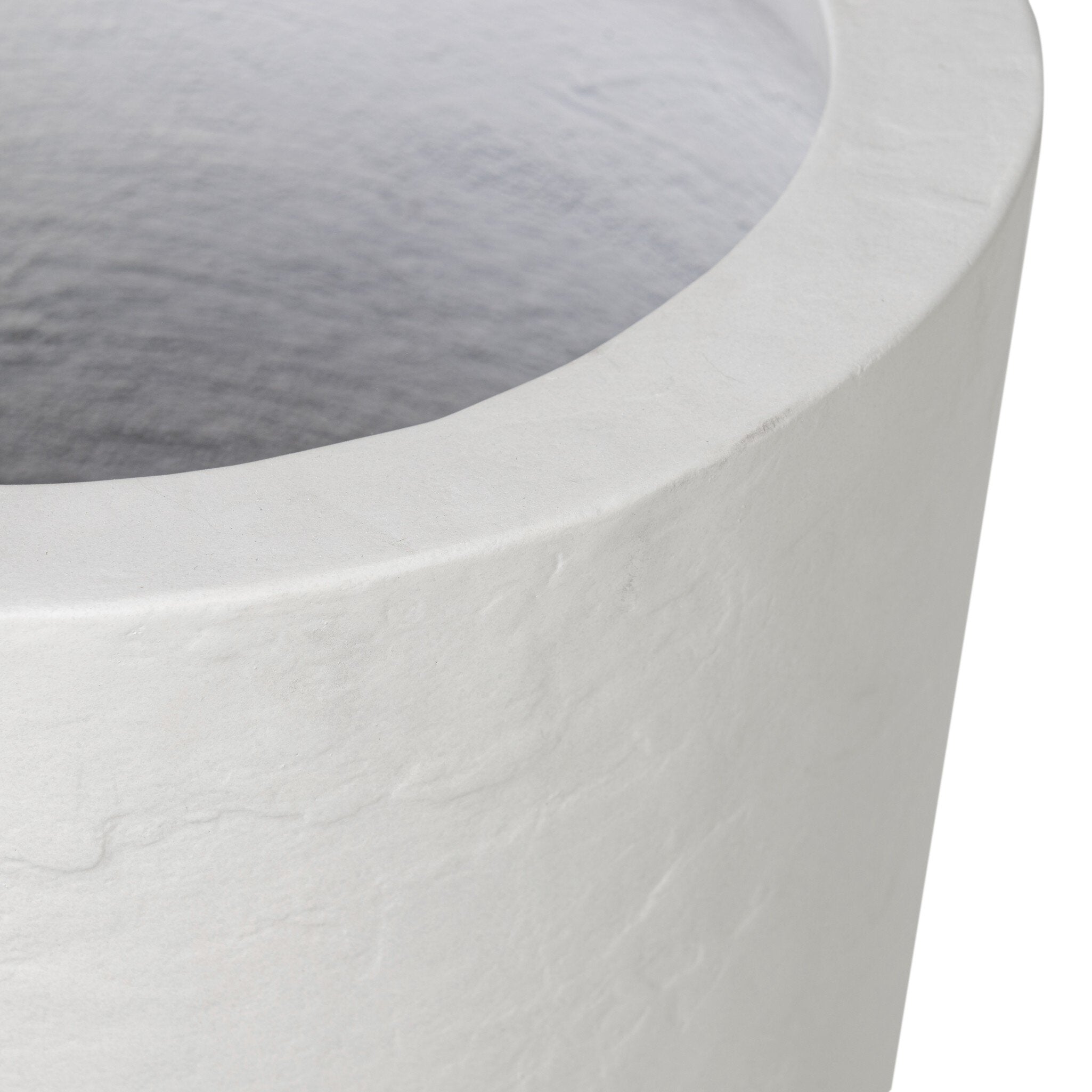 Four Hands Suvi Planter — Textured White Concrete