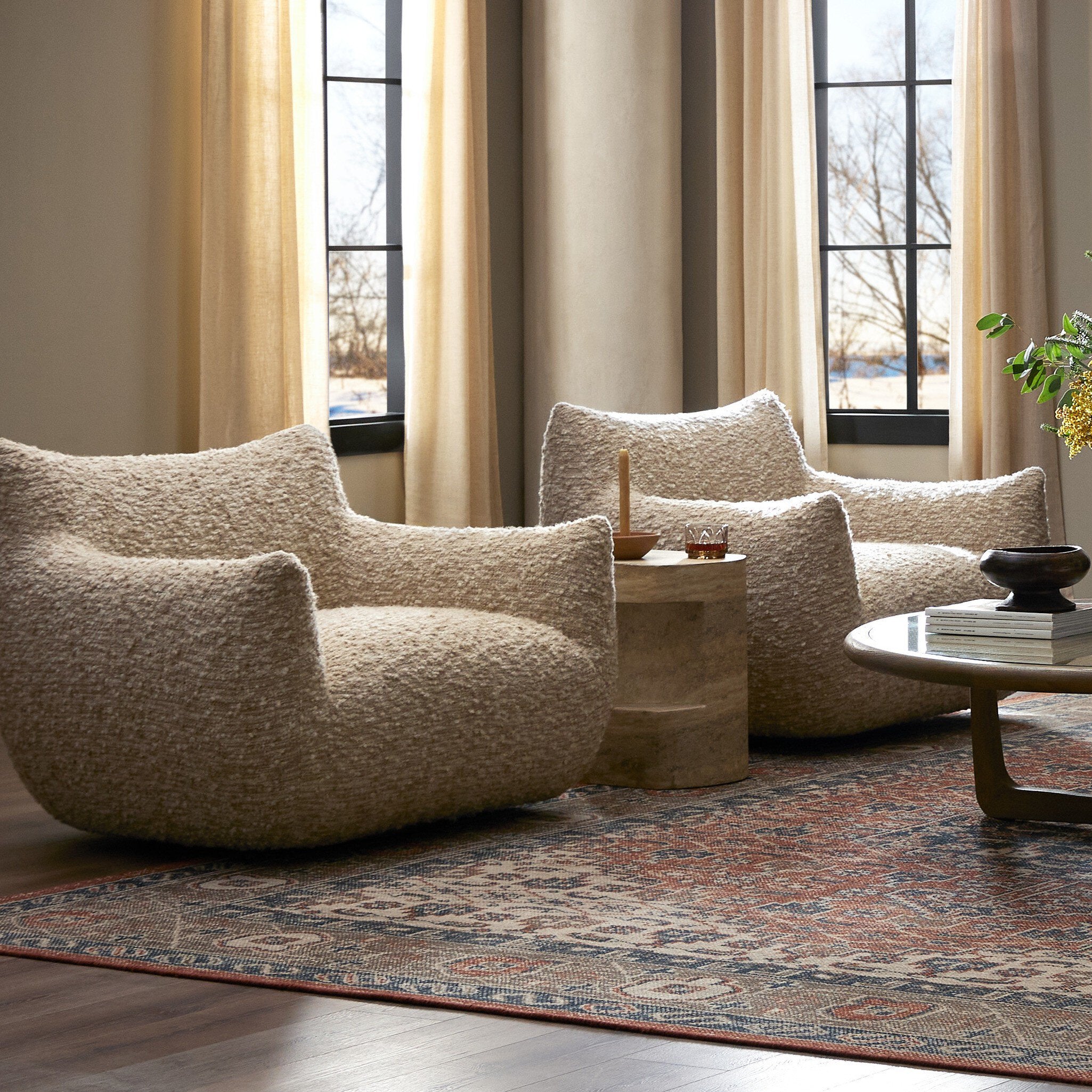 Four Hands Margot Swivel Chair — Solema Cream