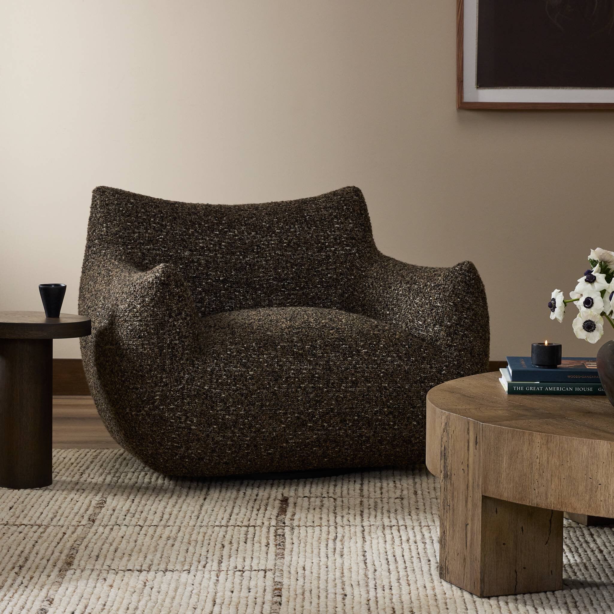 Four Hands Margot Swivel Chair — Ivan Granite