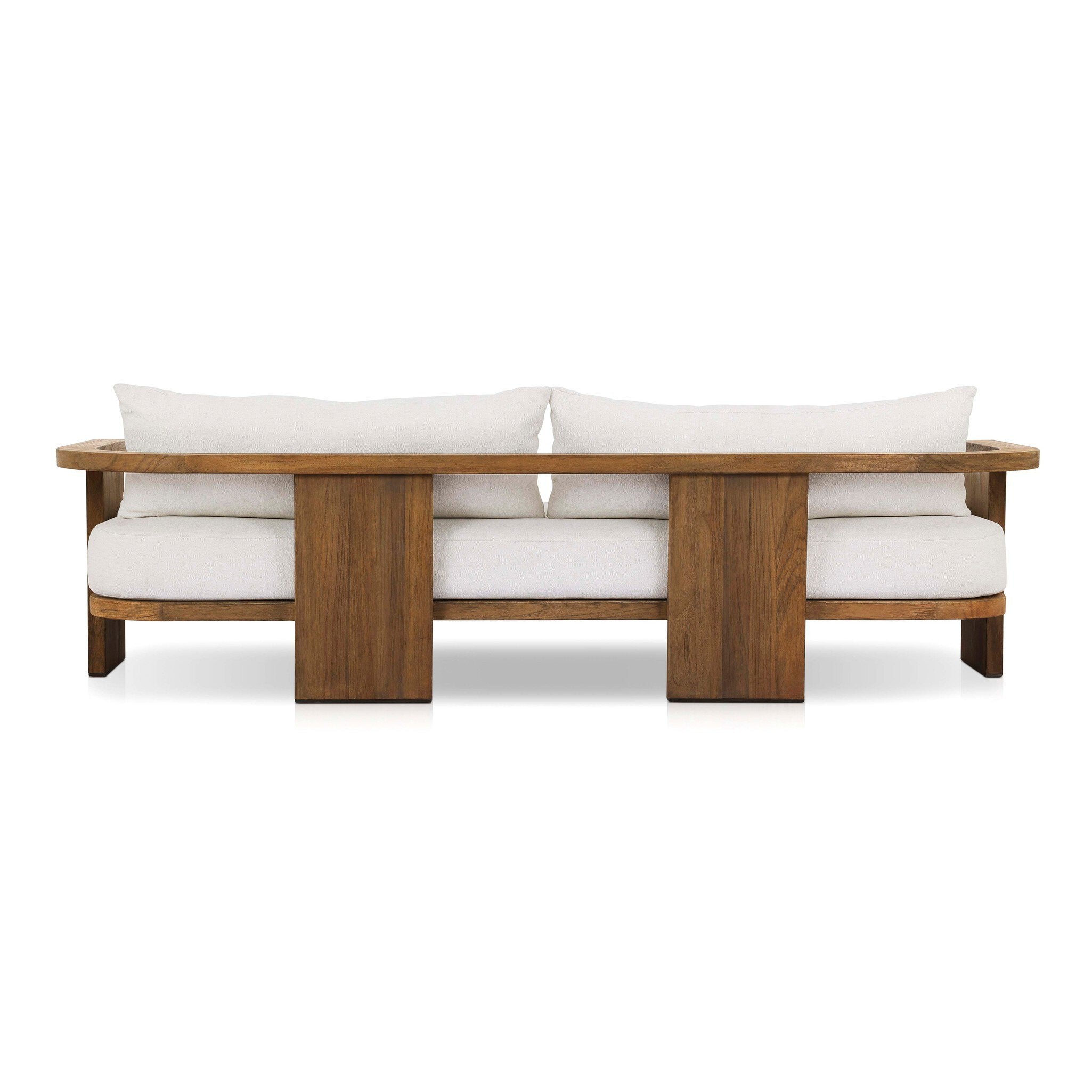 Four Hands Tahana Outdoor Sofa-96" — Alessi Linen-Stained Toasted Brown-FSC