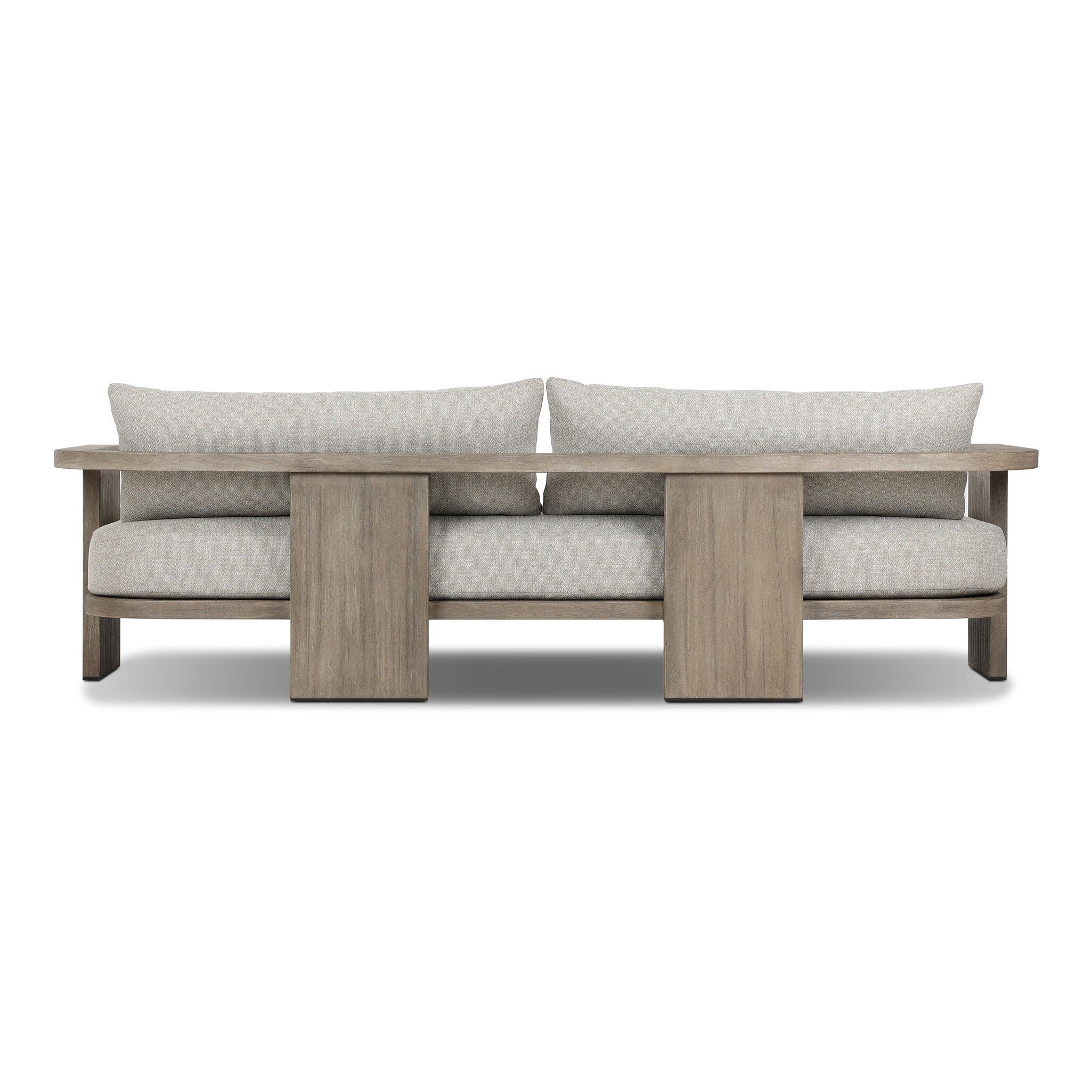 Four Hands Tahana Outdoor Sofa-96" — Hayes Fog-Stained Aged Grey-FSC