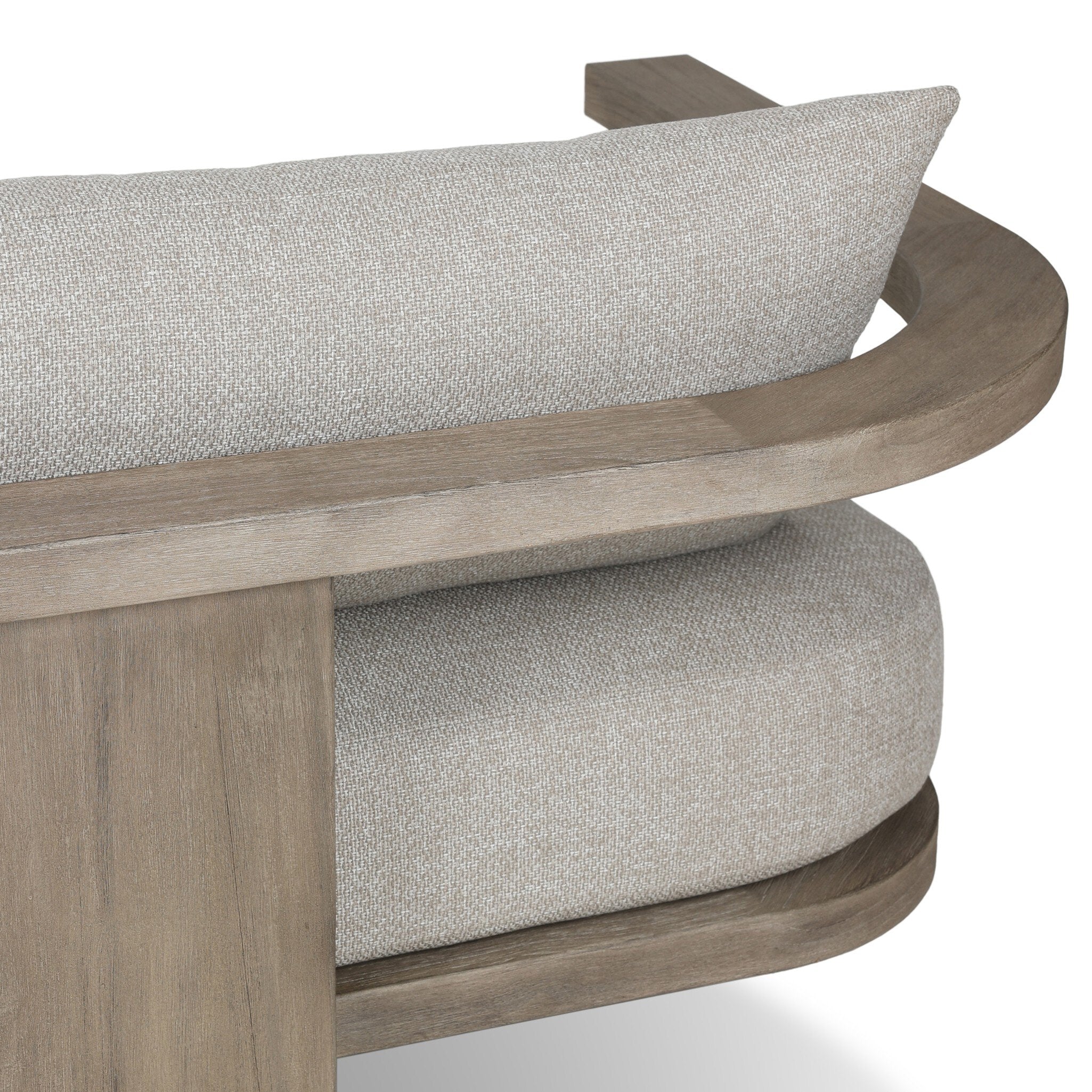 Four Hands Tahana Outdoor Sofa-96" — Hayes Fog-Stained Aged Grey-FSC