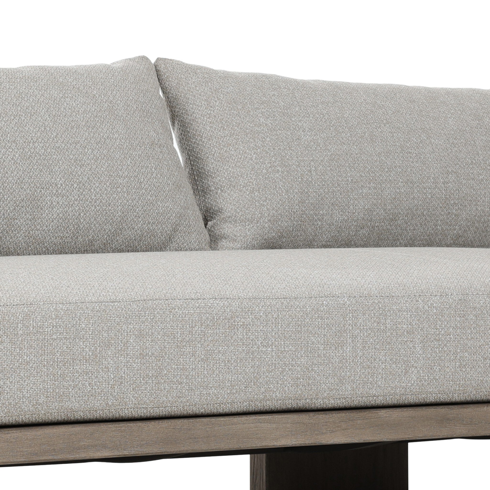 Four Hands Tahana Outdoor Sofa-96" — Hayes Fog-Stained Aged Grey-FSC