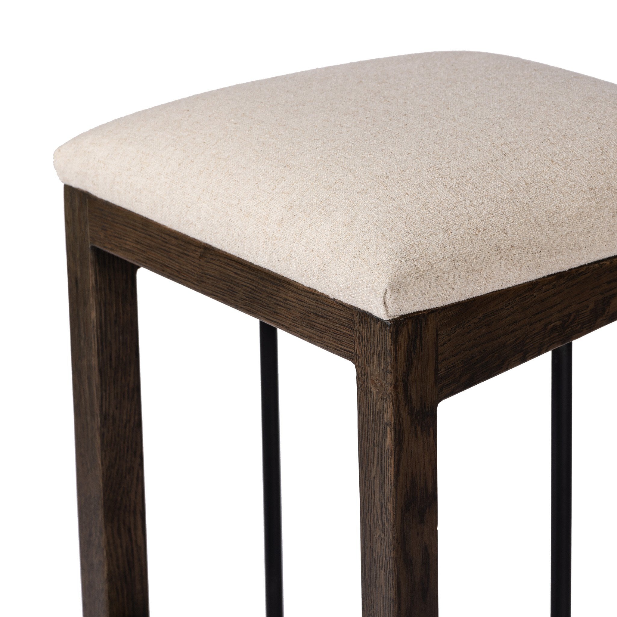 Four Hands Finn Bar + Counter Stool — Antwerp Natural-Sienna Brown Oak-Midnight Iron-Bar