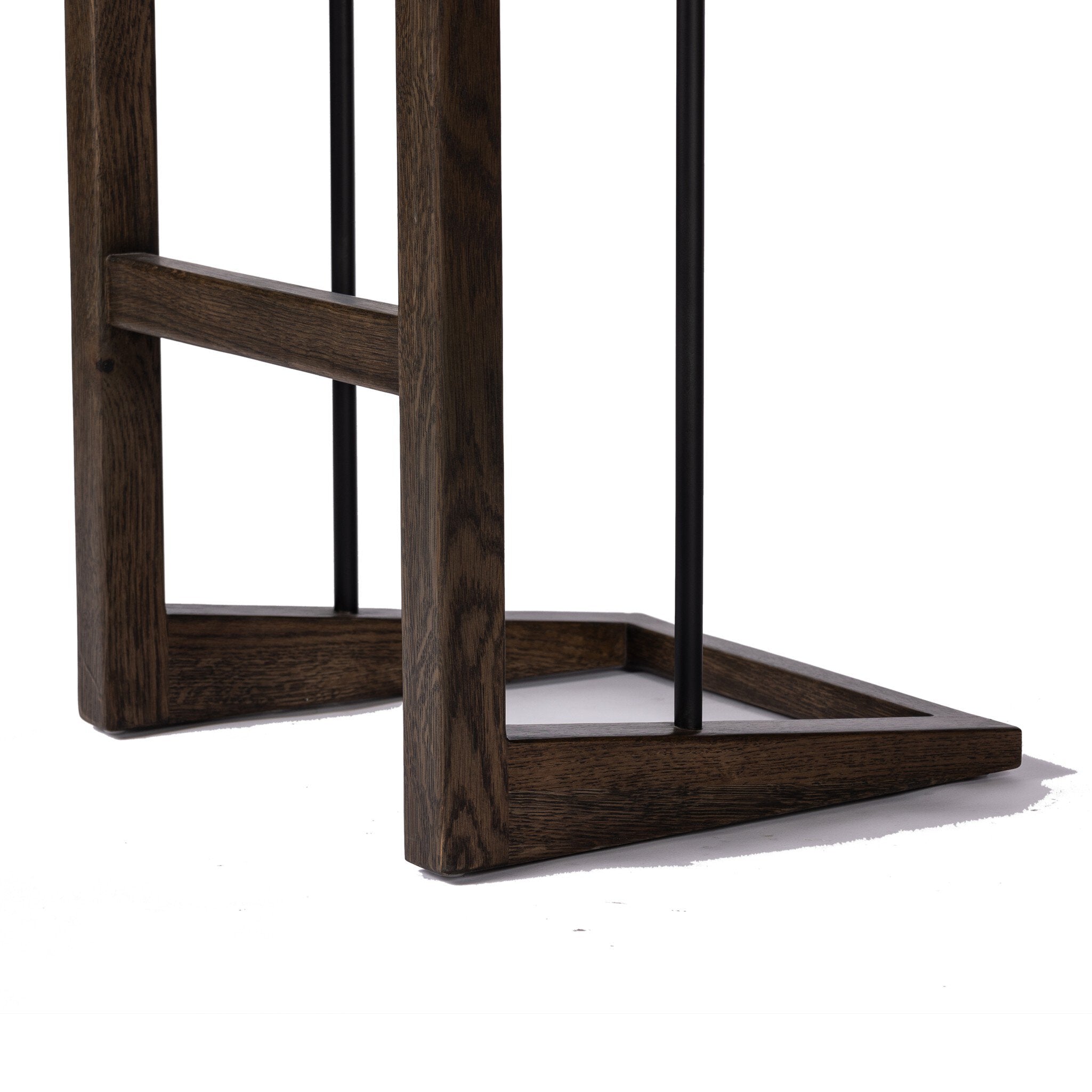 Four Hands Finn Bar + Counter Stool — Antwerp Natural-Sienna Brown Oak-Midnight Iron-Bar