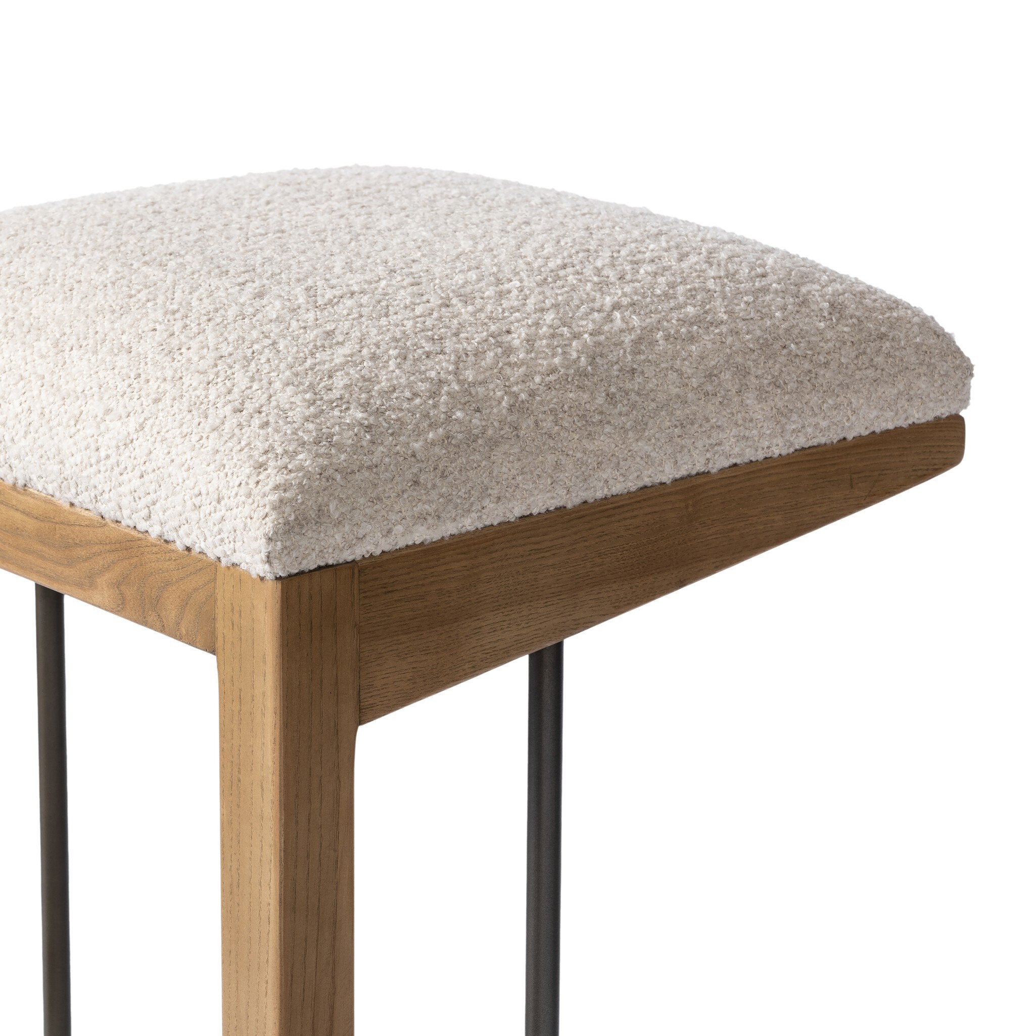 Four Hands Finn Bar + Counter Stool — Somerton Ash-Toasted Ash Solid-Gris Gunmetal-Bar