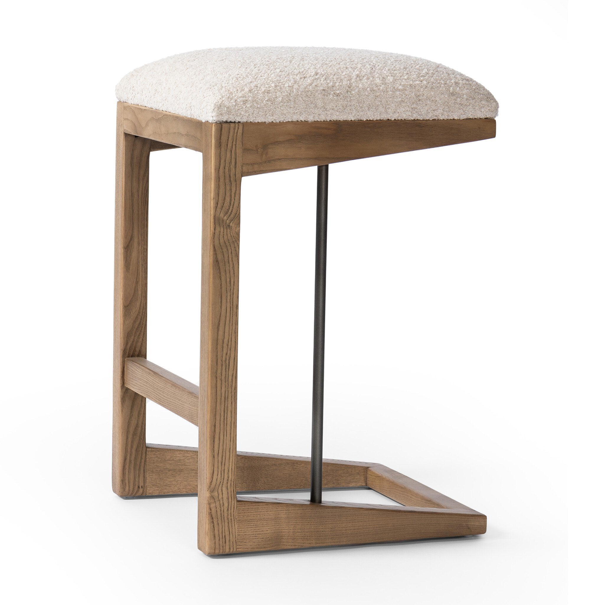 Four Hands Finn Bar + Counter Stool — Somerton Ash-Toasted Ash Solid-Gris Gunmetal-Counter