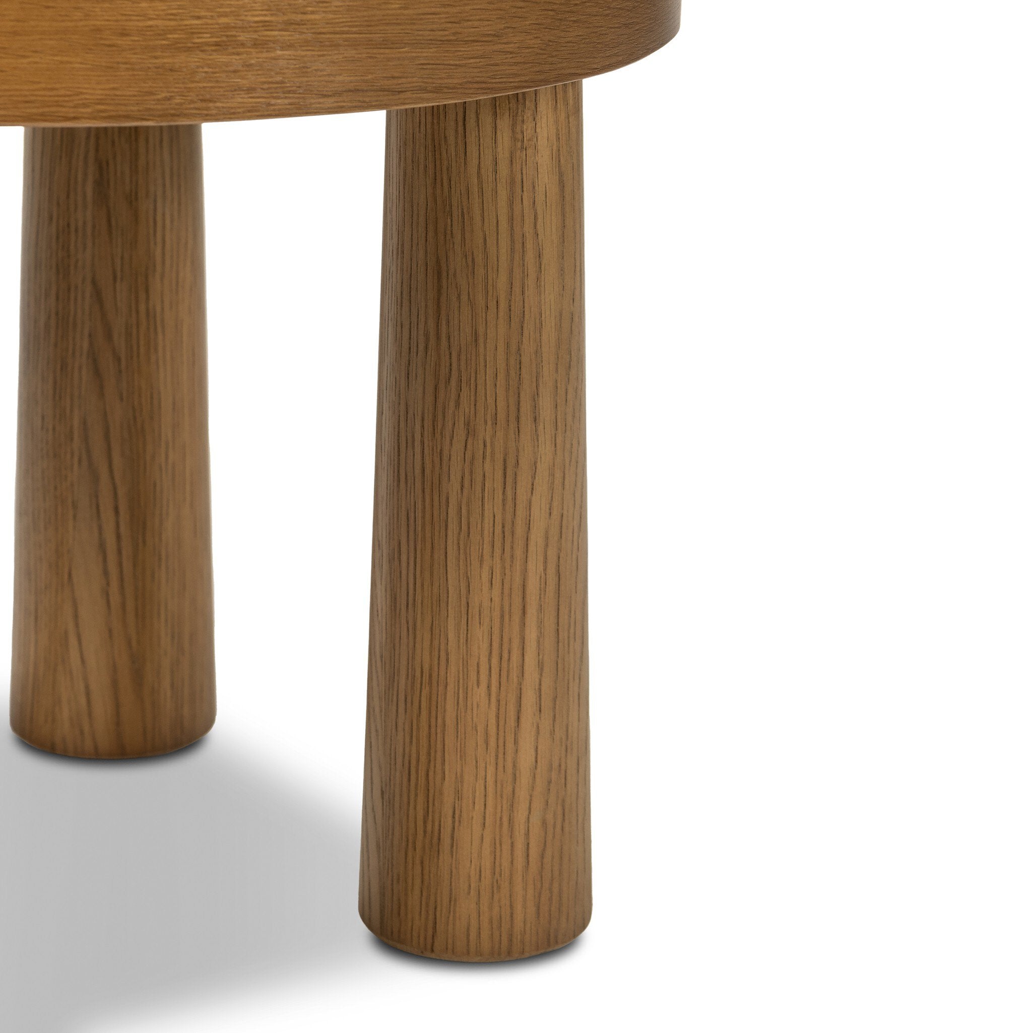 Four Hands Louise Accent Stool — Firefinch Fawn-Warm Oak Veneer