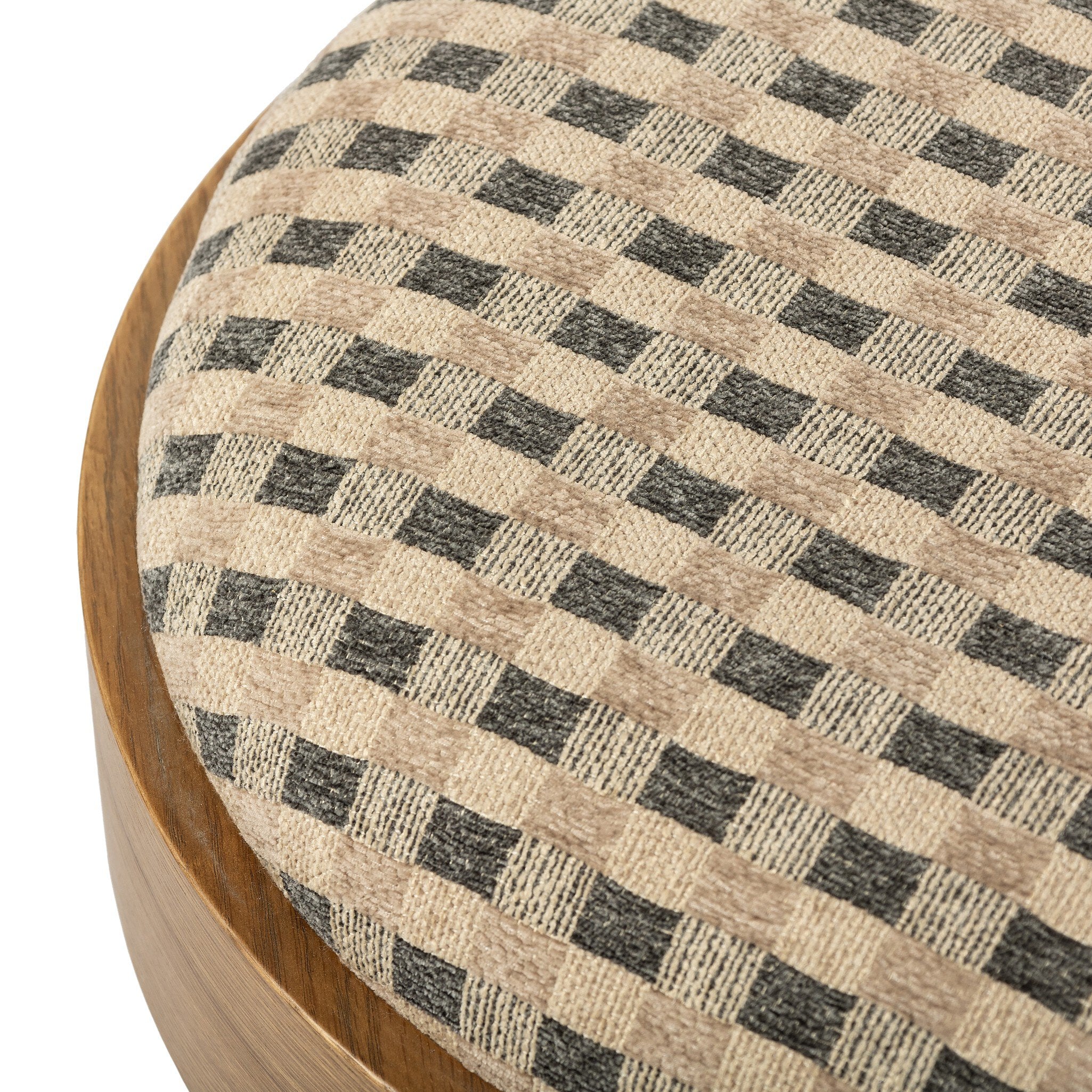 Four Hands Louise Accent Stool — Firefinch Fawn-Warm Oak Veneer