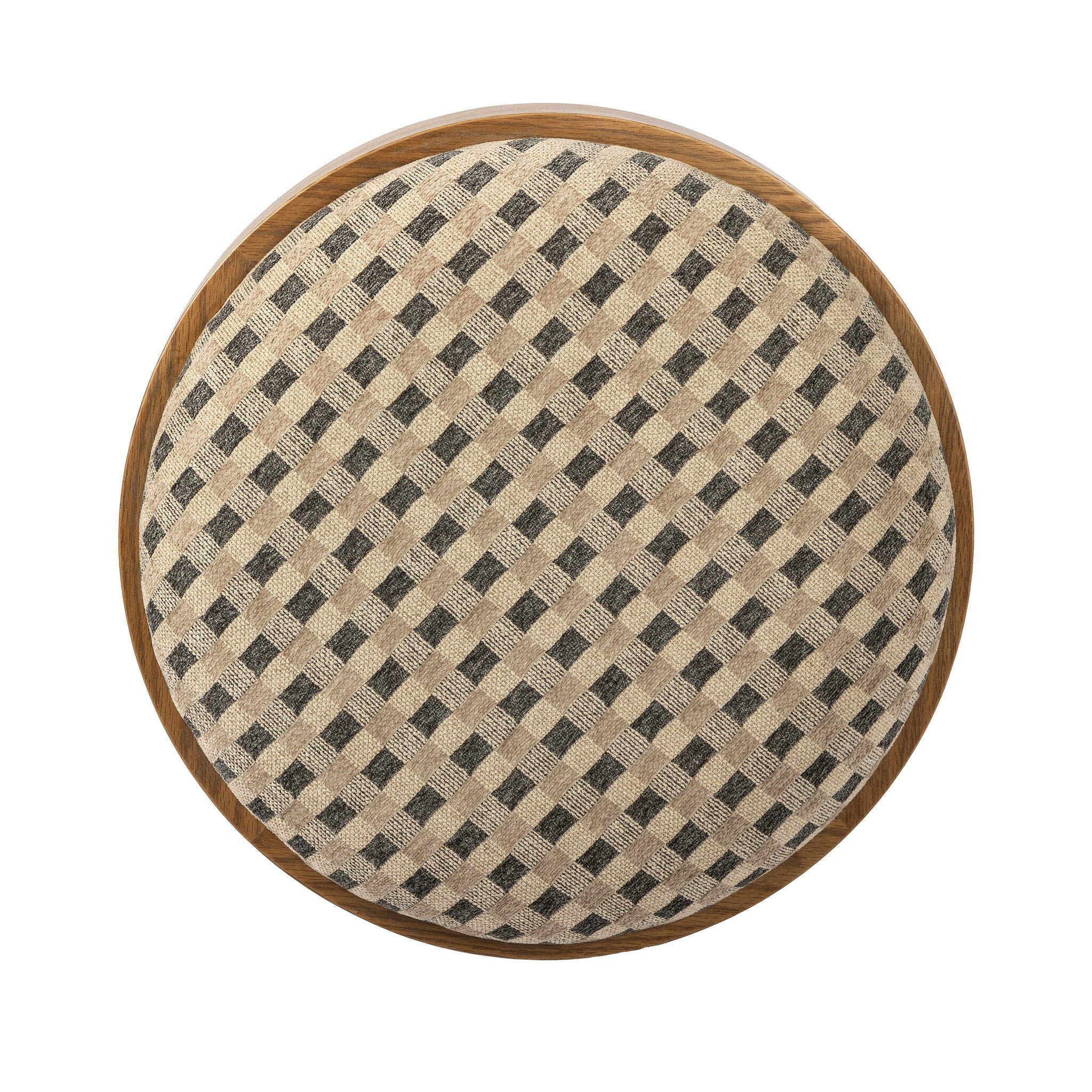 Four Hands Louise Accent Stool — Firefinch Fawn-Warm Oak Veneer
