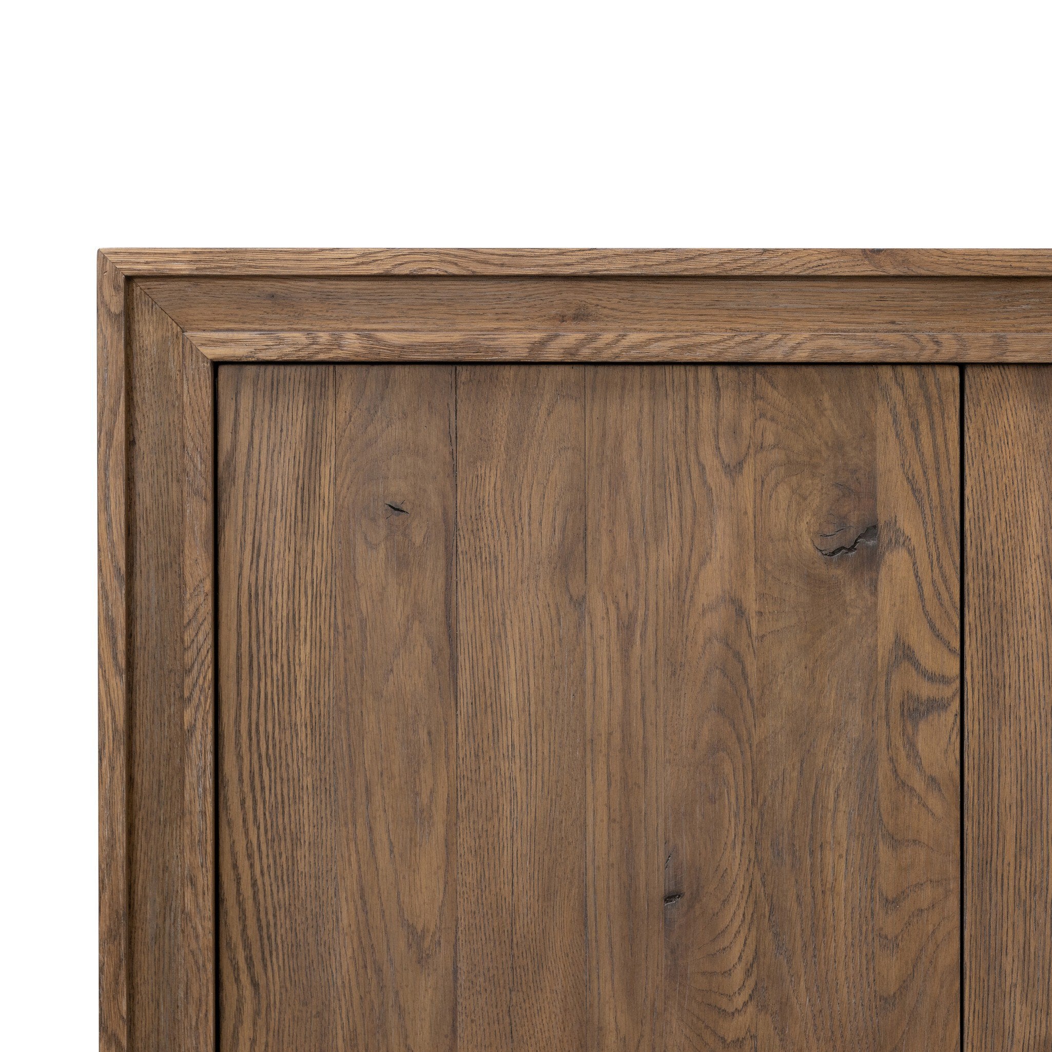 Four Hands Chalmers Media Console — Weathered Oak-Weathered Oak Veneer