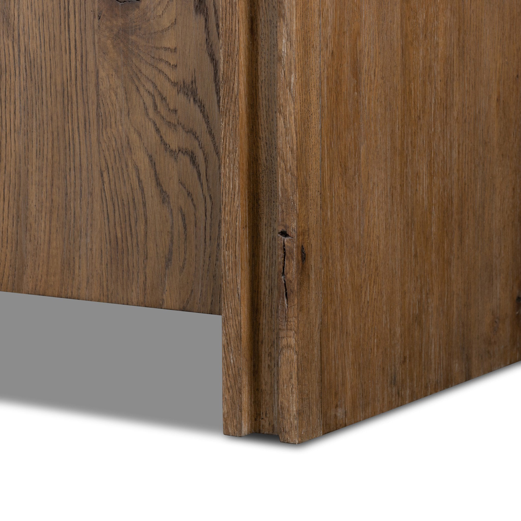 Four Hands Chalmers Media Console — Weathered Oak-Weathered Oak Veneer
