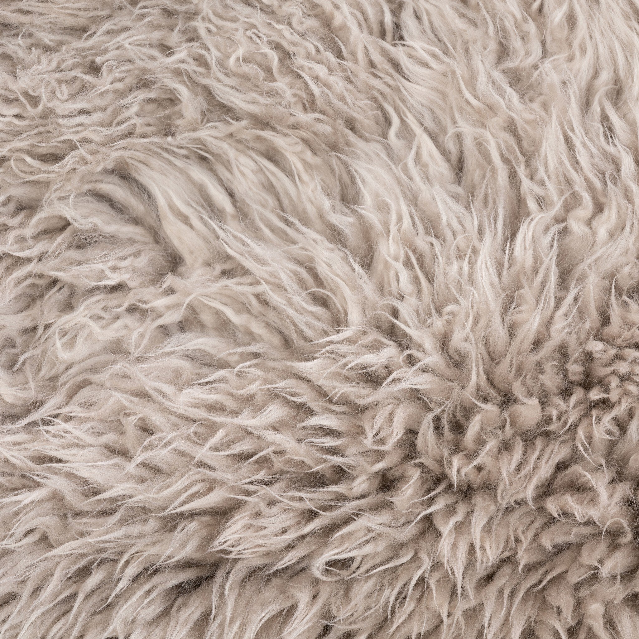 Four Hands Tobin Chair — Taupe Mongolian Fur-Terra Brown Parawood Veneer