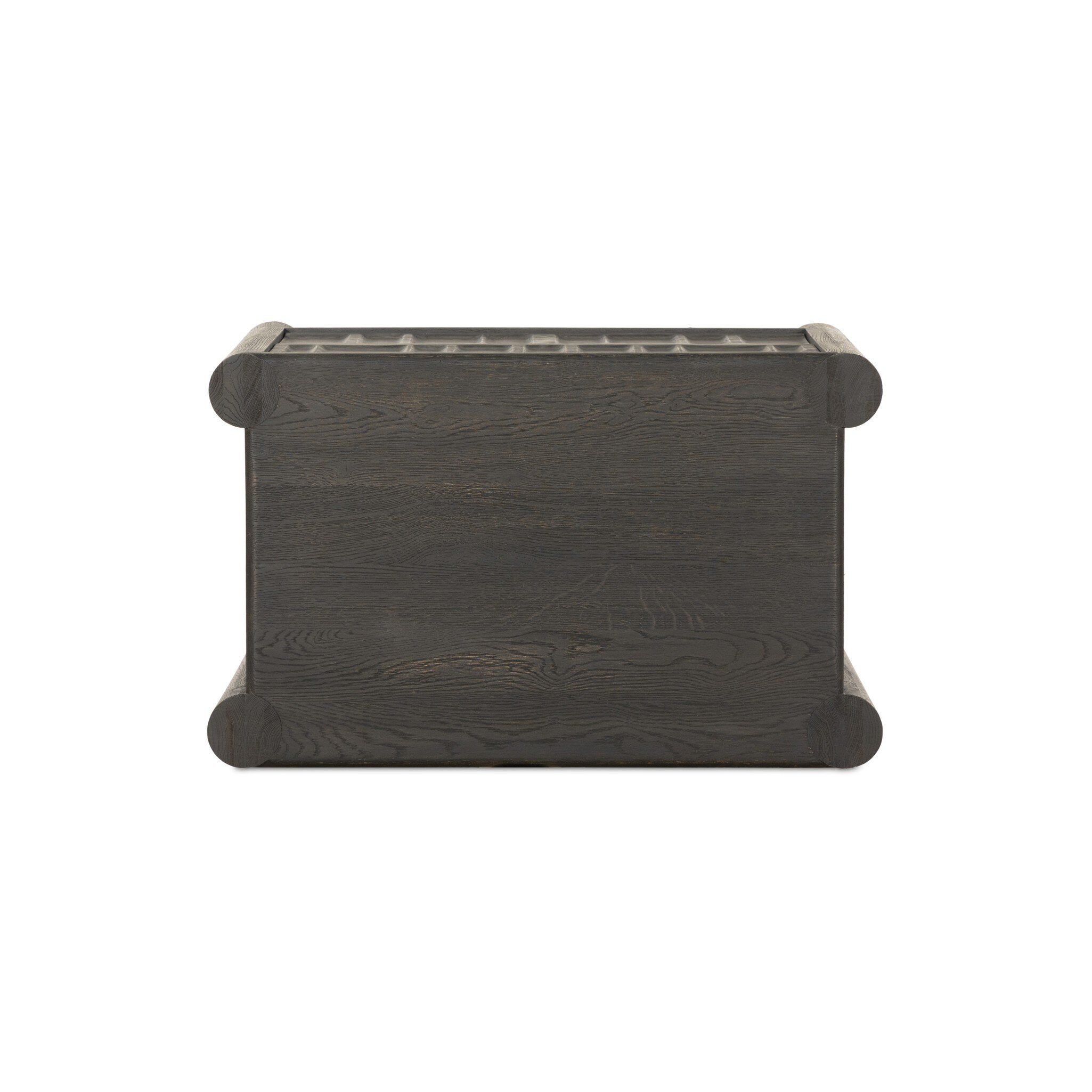 Four Hands Ezri Nightstand — Black Oak-Carved Black Oak