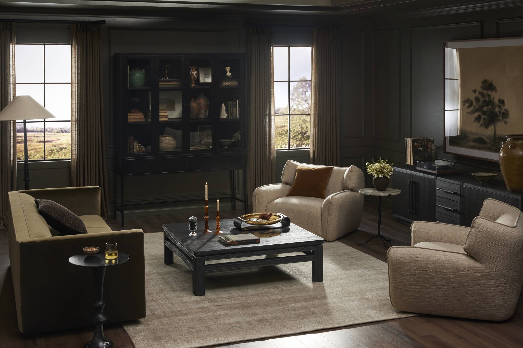 Four Hands Jimi Cabinet — Black-Weathered Bronze