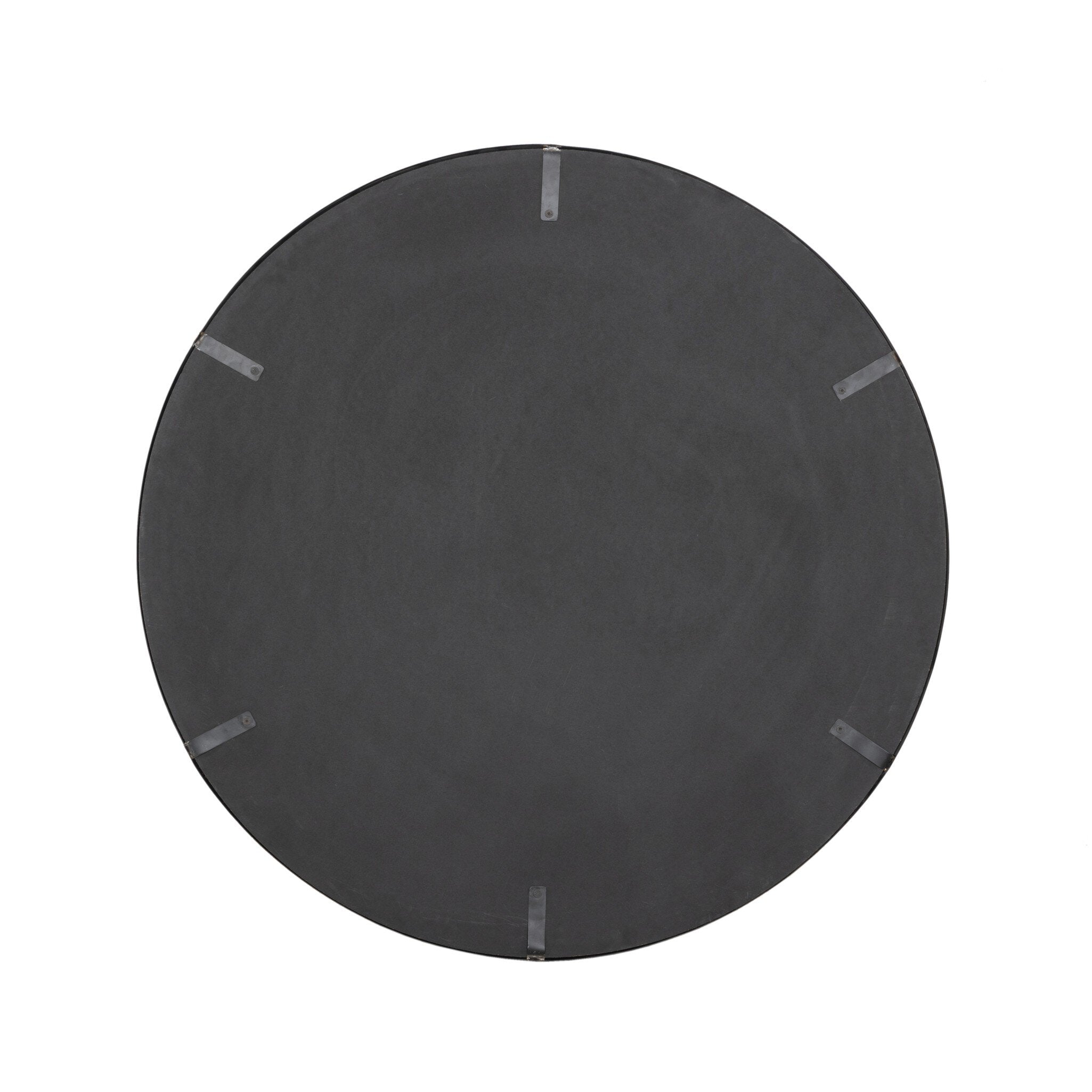Four Hands Convex Wall Mirror — Iron Matte Black