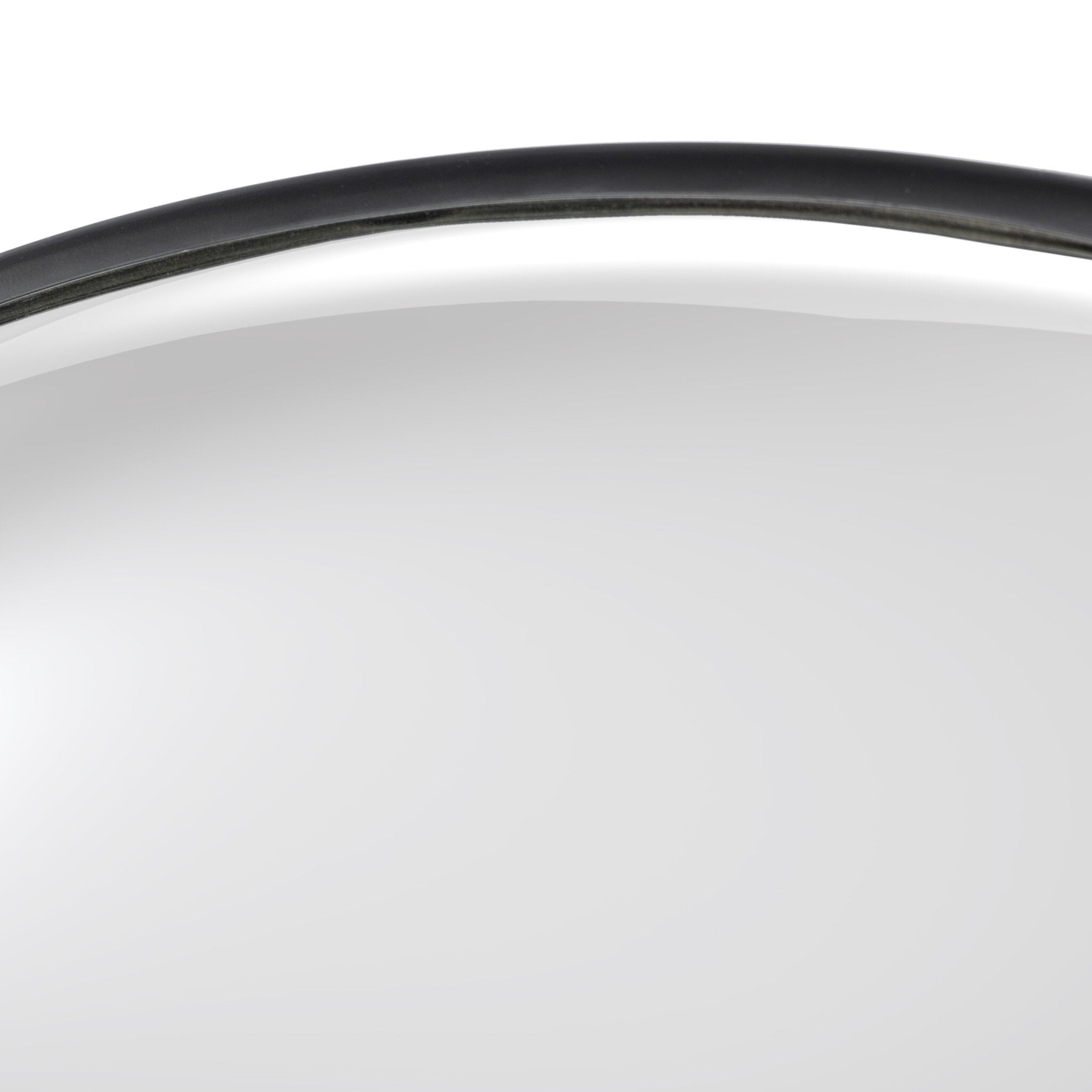 Four Hands Convex Wall Mirror — Iron Matte Black
