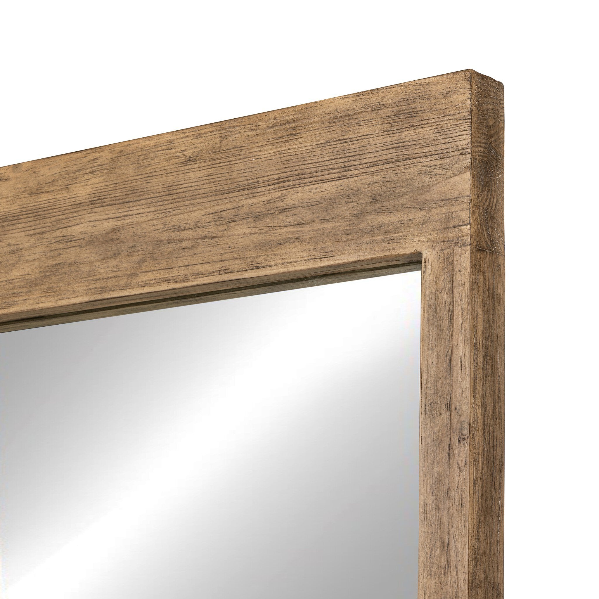 Four Hands Ledge Floor Mirror — Distressed Light Pine