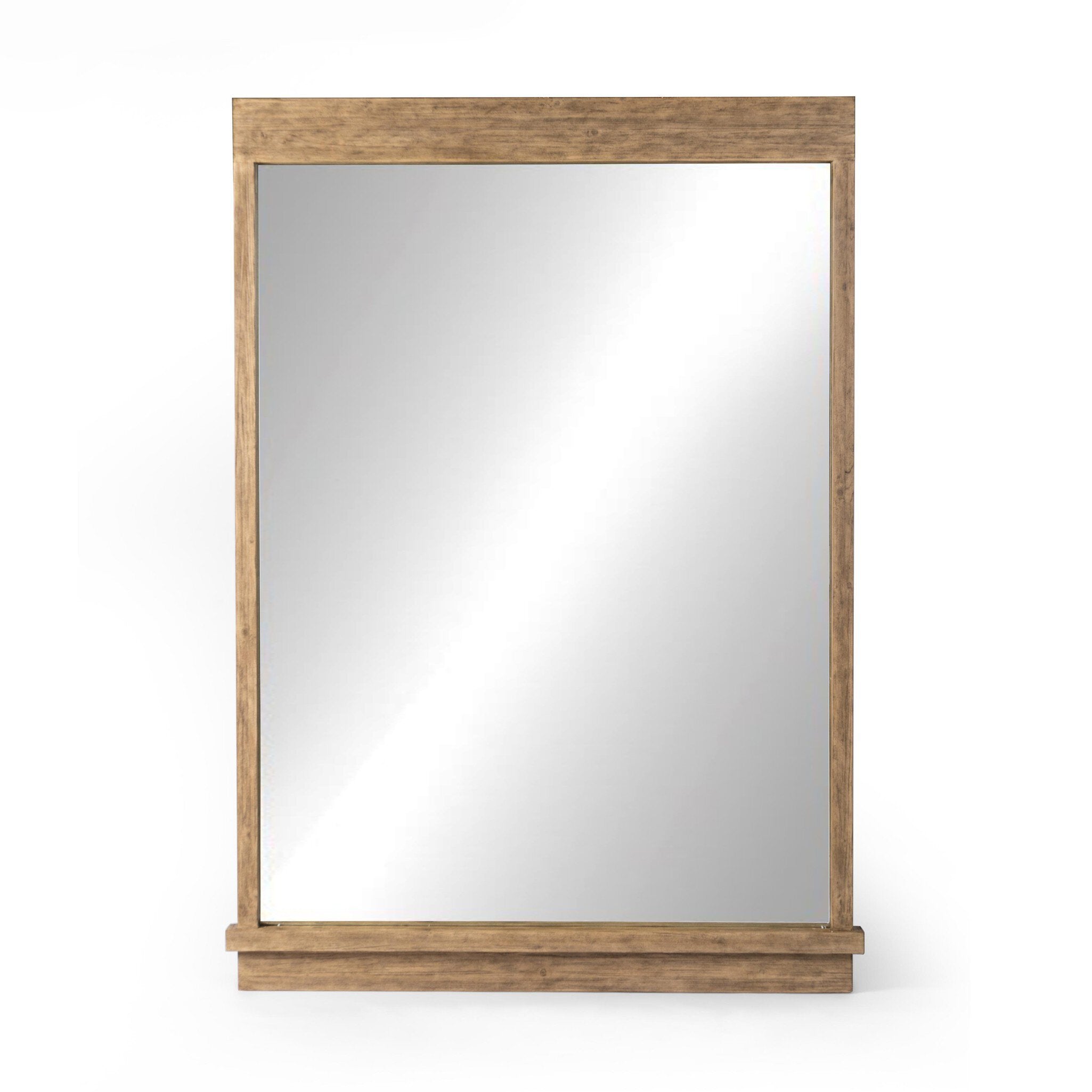 Four Hands Ledge Floor Mirror — Distressed Light Pine