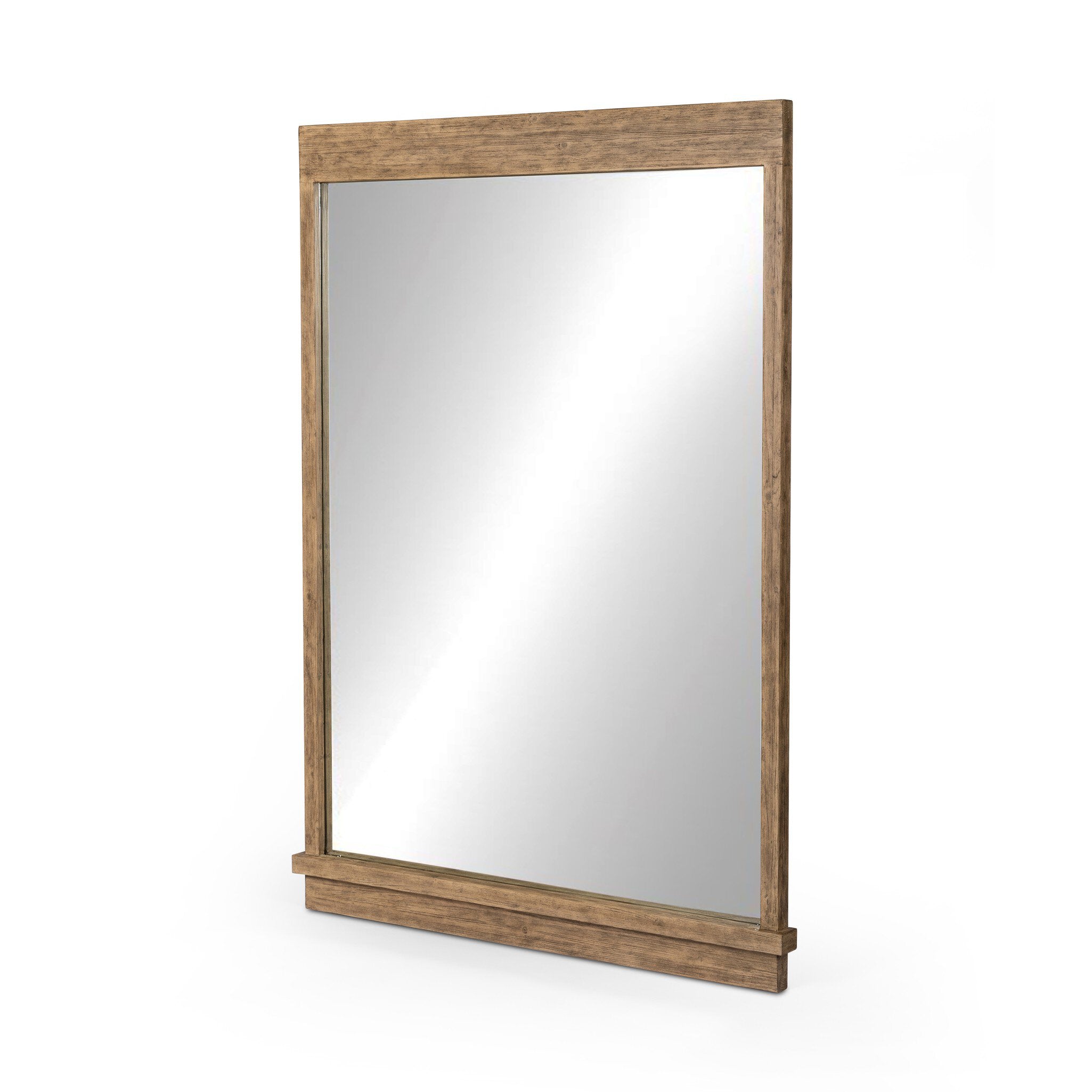 Four Hands Ledge Floor Mirror — Distressed Light Pine