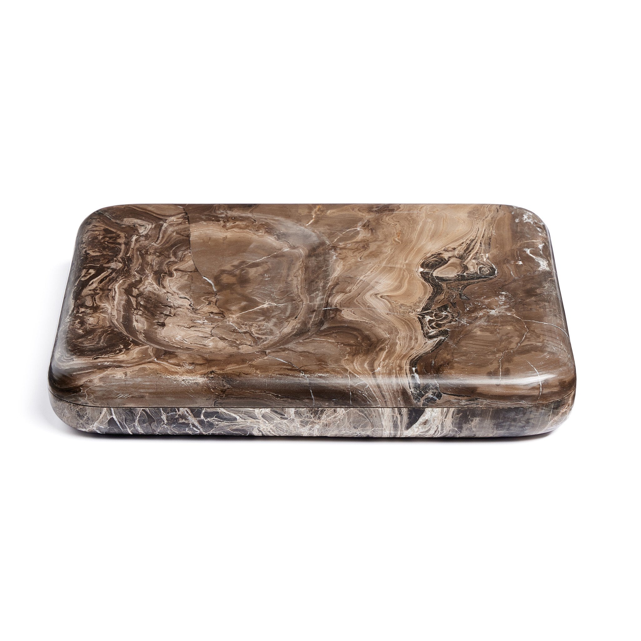 Four Hands Rossi Catchall — Rocky Brown Marble