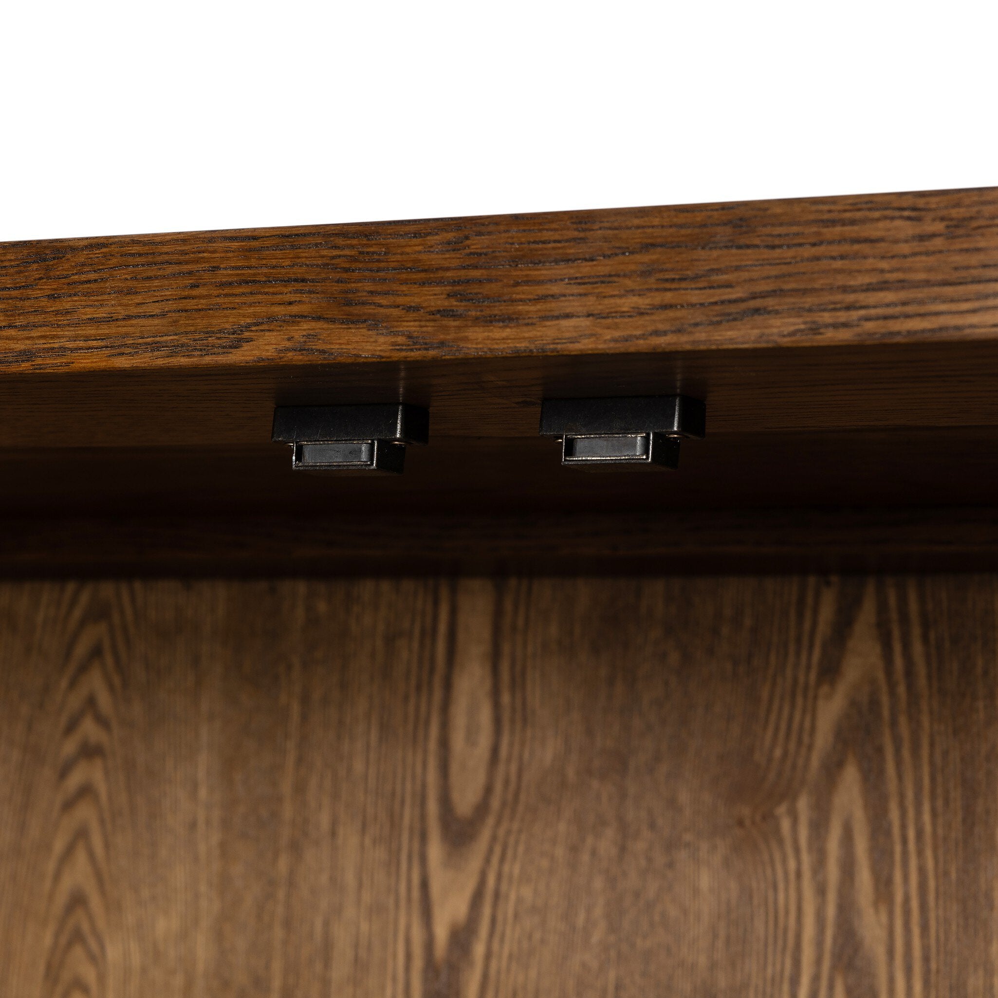 Four Hands Renaud 3-Door Cabinet — Dark Toasted Oak-Dark Toasted Oak Veneer