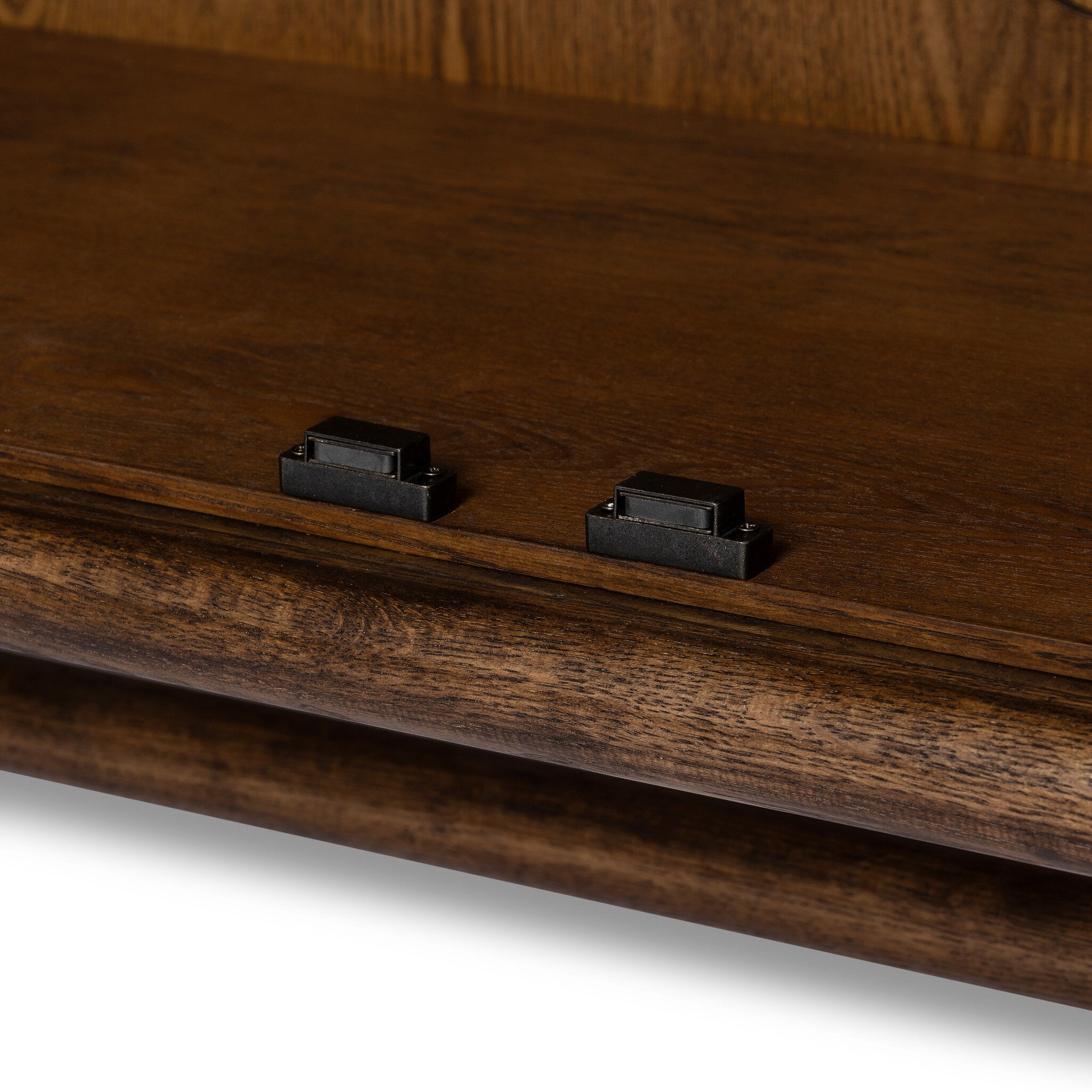 Four Hands Renaud 3-Door Cabinet — Dark Toasted Oak-Dark Toasted Oak Veneer