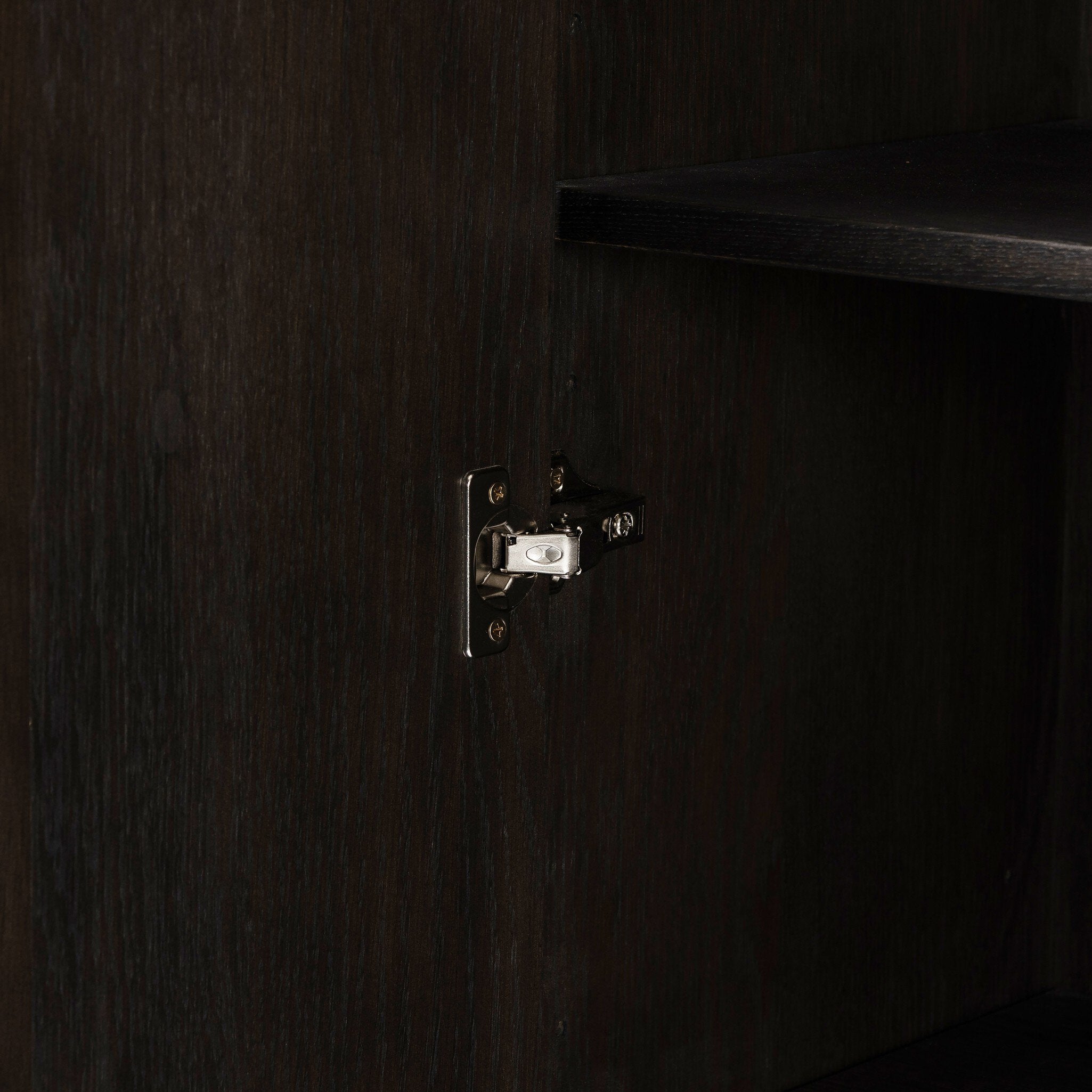 Four Hands Renaud 3-Door Cabinet — Charcoal Oak-Charcoal Oak Veneer