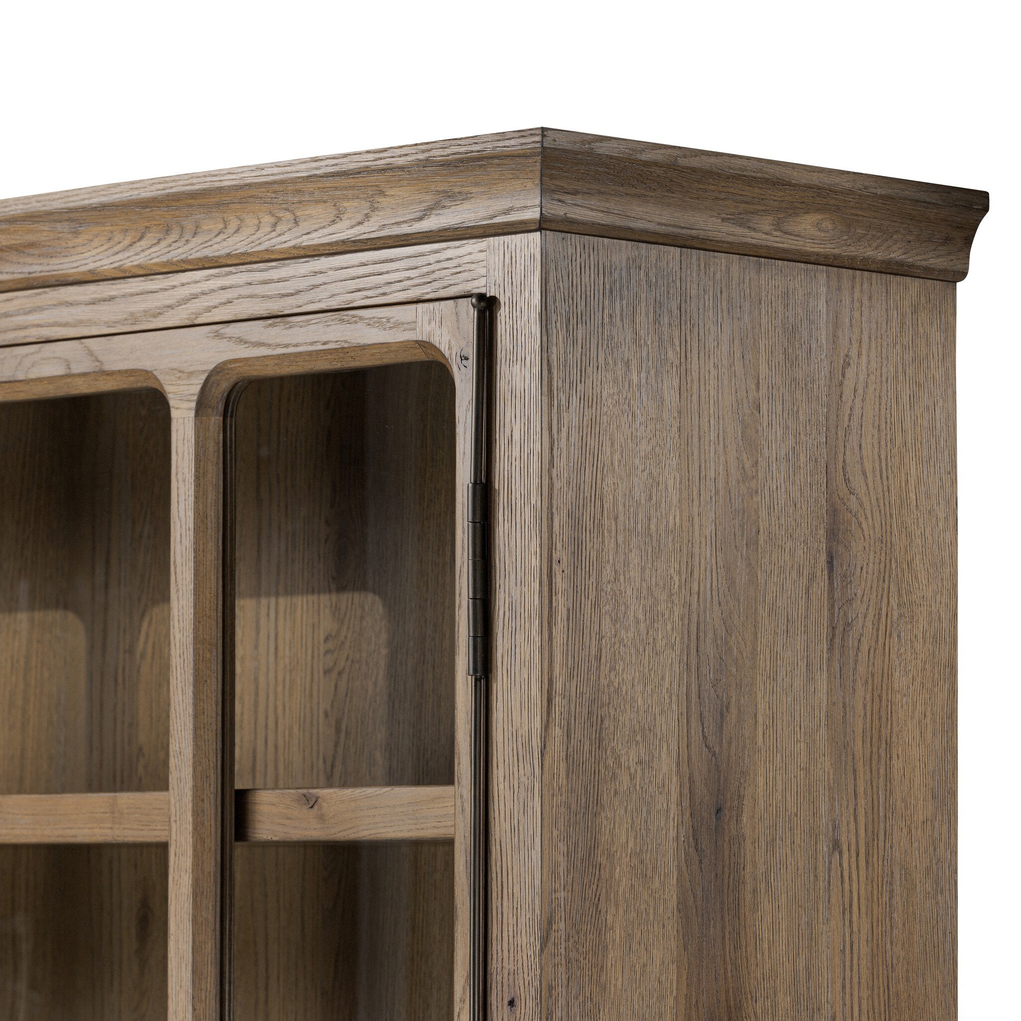 Four Hands Dawes Cabinet — Weathered Oak-Weathered Oak Veneer-Aged Bronze
