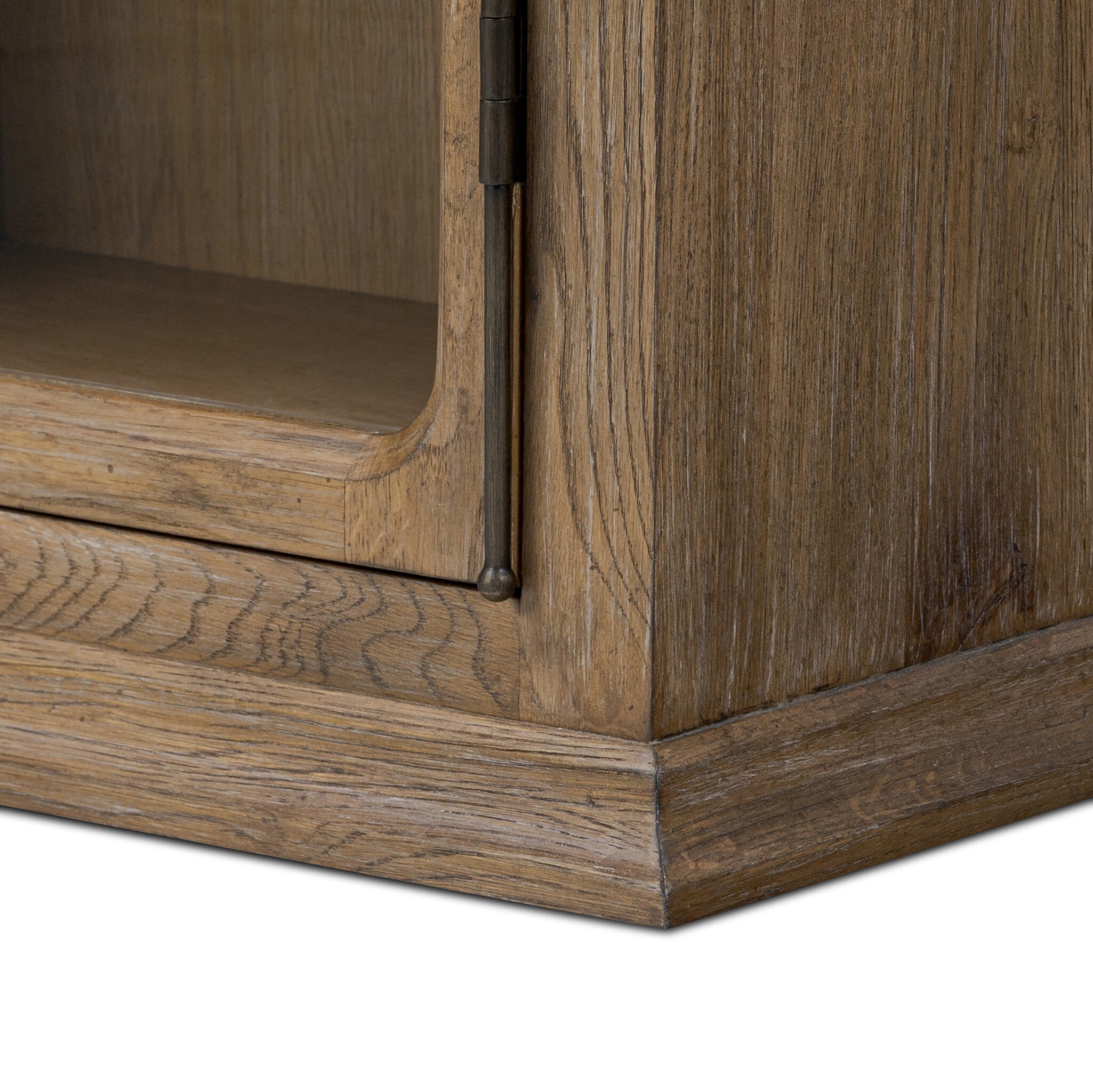 Four Hands Dawes Cabinet — Weathered Oak-Weathered Oak Veneer-Aged Bronze