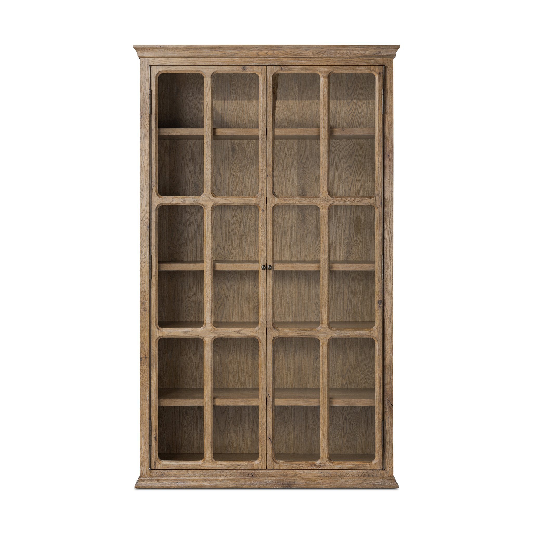 Four Hands Dawes Cabinet — Weathered Oak-Weathered Oak Veneer-Aged Bronze