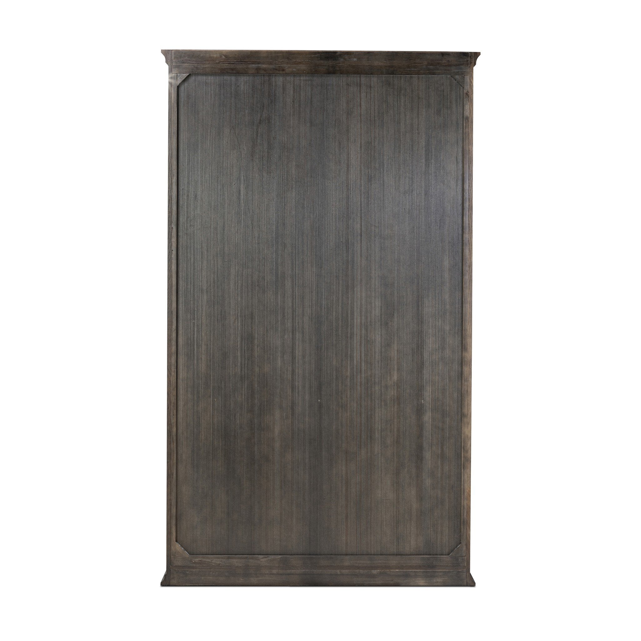 Four Hands Dawes Cabinet — Smoked Black Resawn Oak-Smoked Black Oak-Brushed Brass