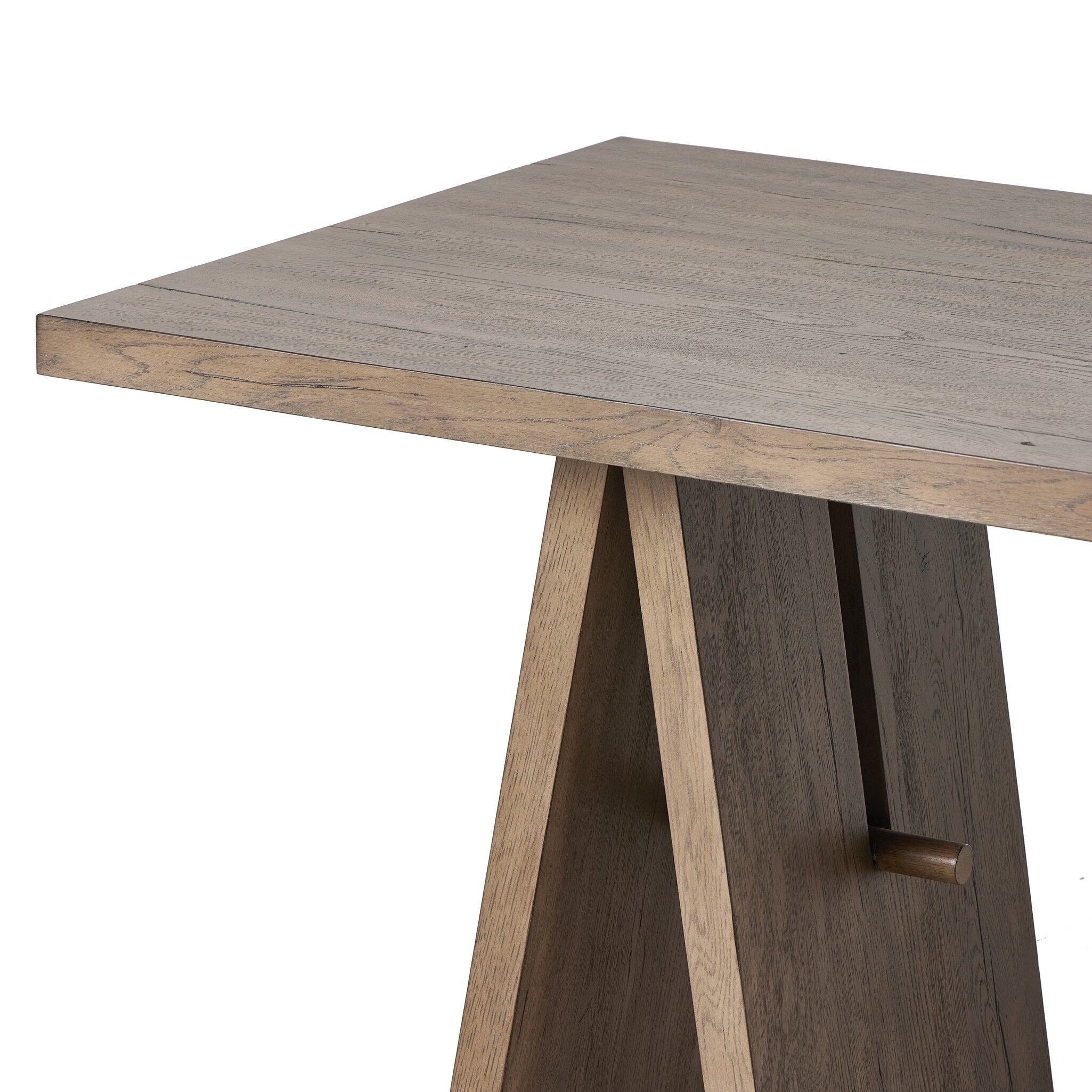 Four Hands Wylie Desk — Rustic Grey Veneer-Rustic Grey
