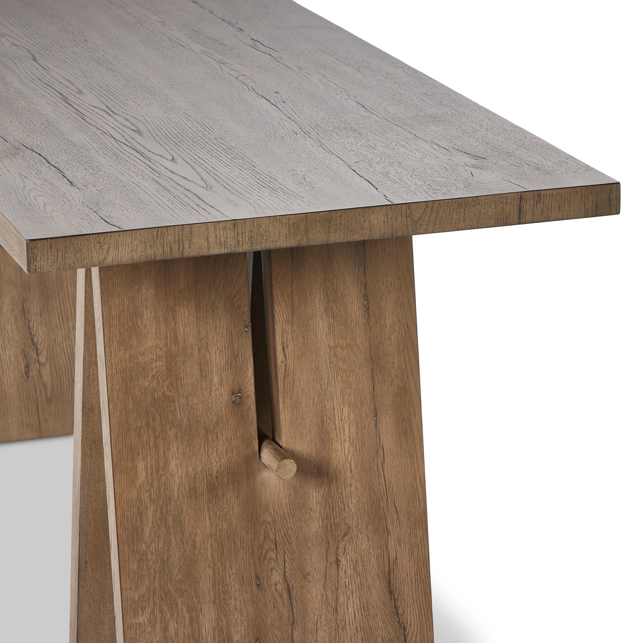 Four Hands Wylie Desk — Rustic Grey Veneer-Rustic Grey