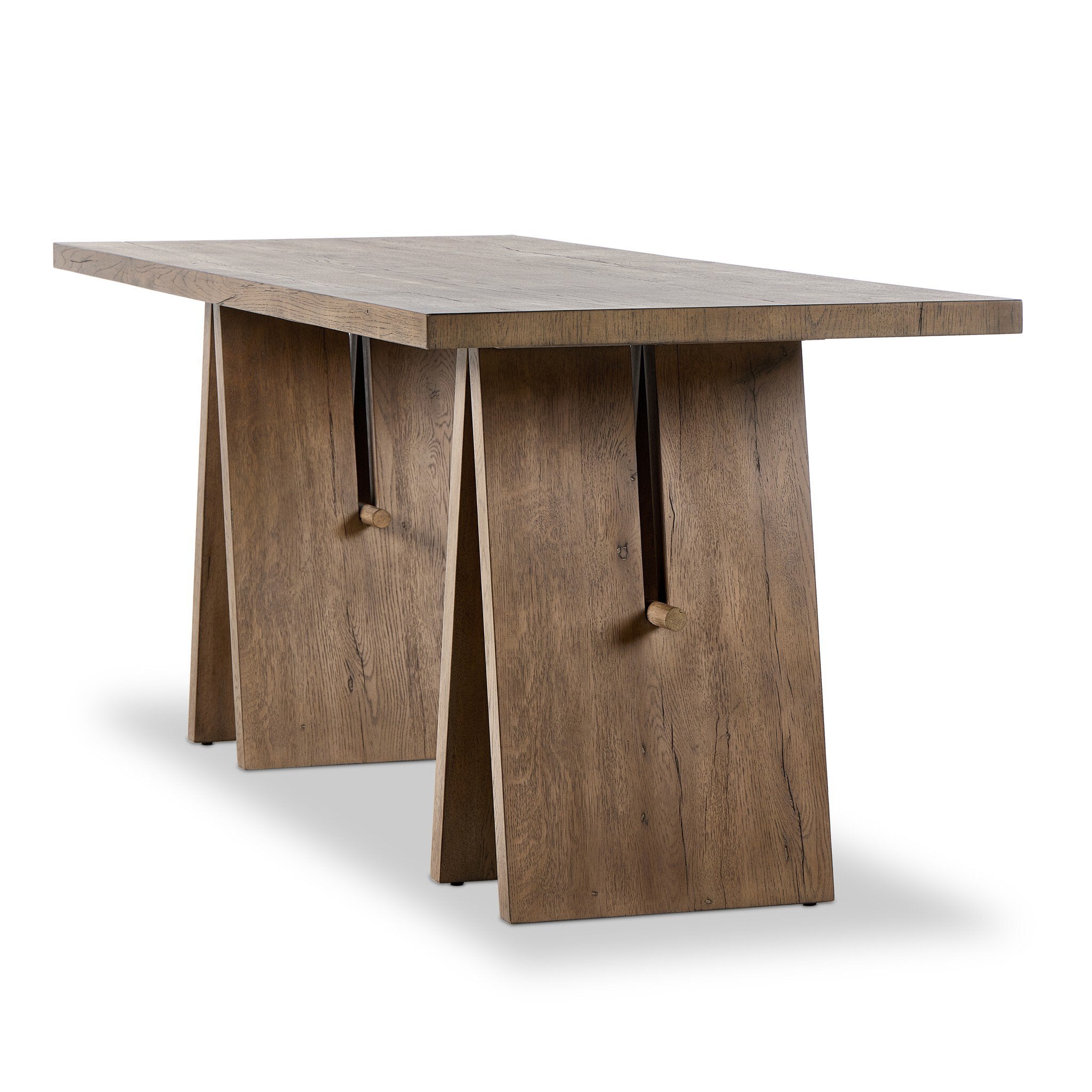 Four Hands Wylie Desk — Rustic Grey Veneer-Rustic Grey