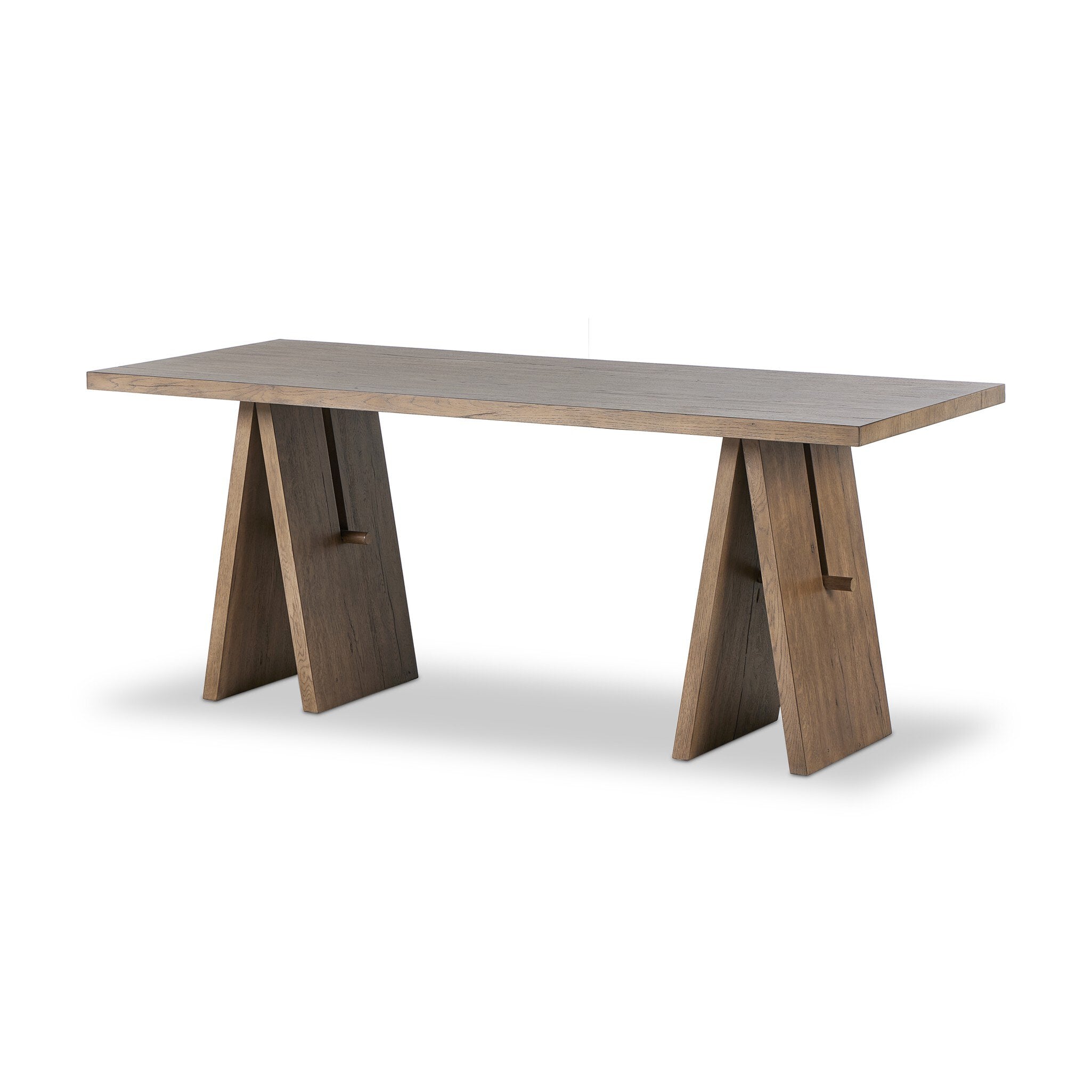 Four Hands Wylie Desk — Rustic Grey Veneer-Rustic Grey