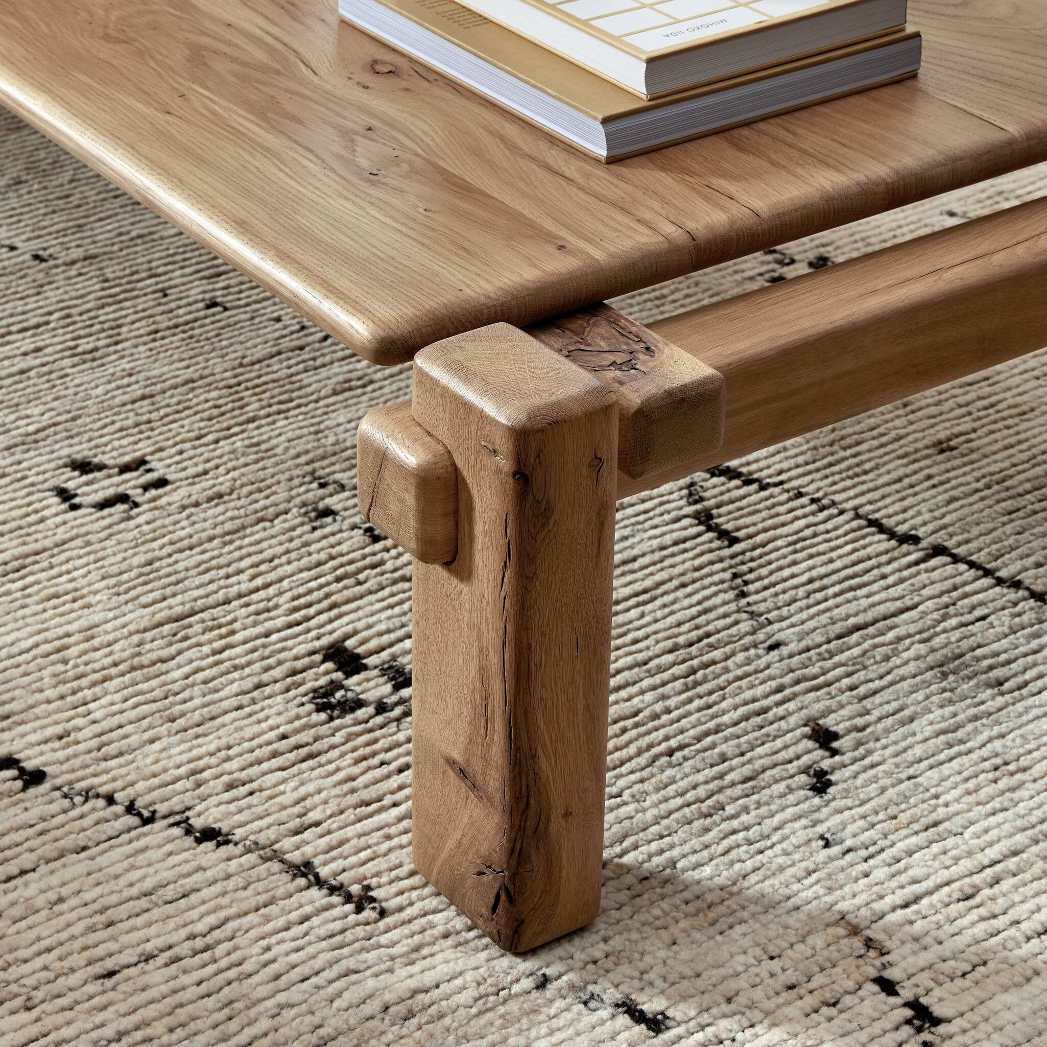 Four Hands Marcia Large Coffee Table — Natural Reclaimed French Oak