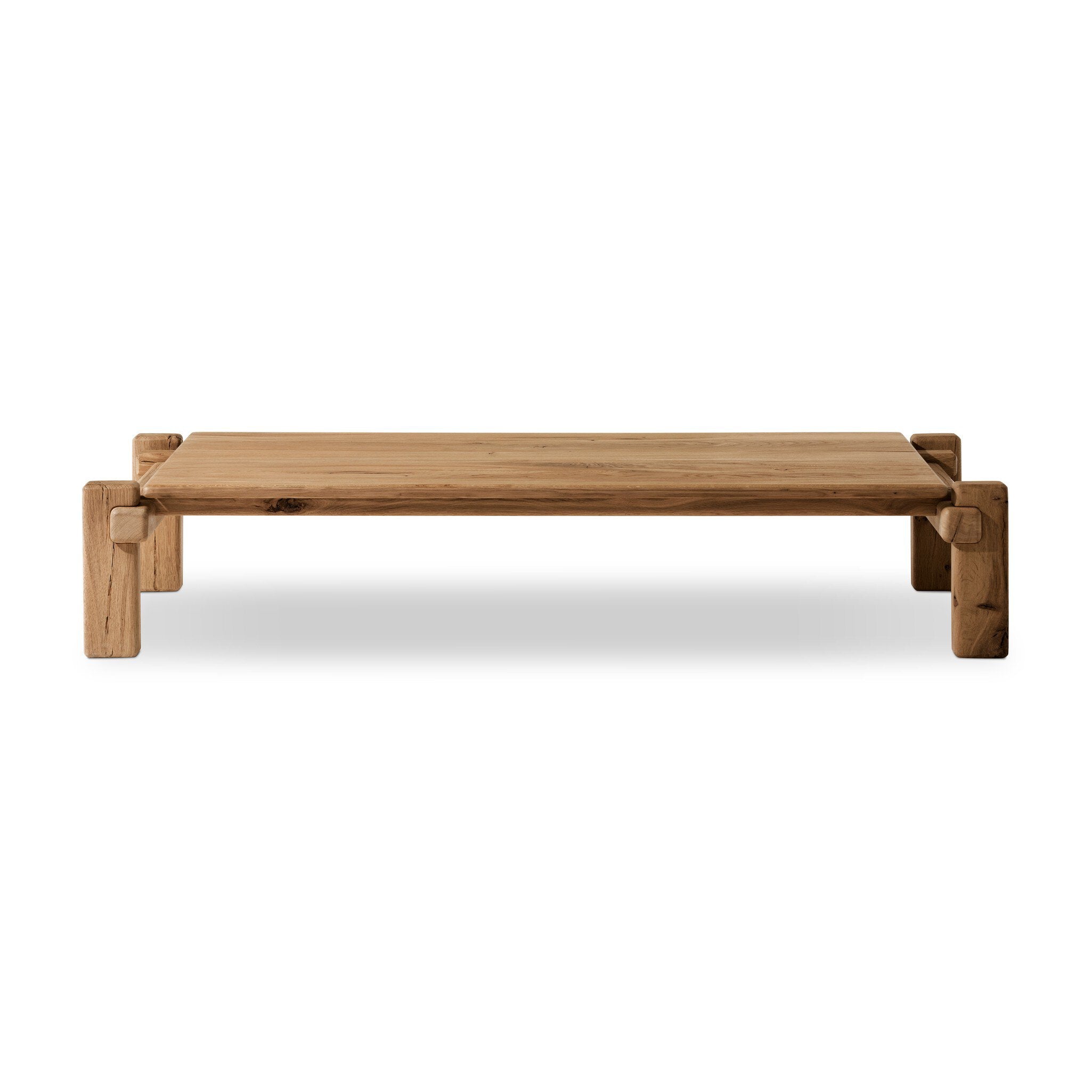 Four Hands Marcia Large Coffee Table — Natural Reclaimed French Oak