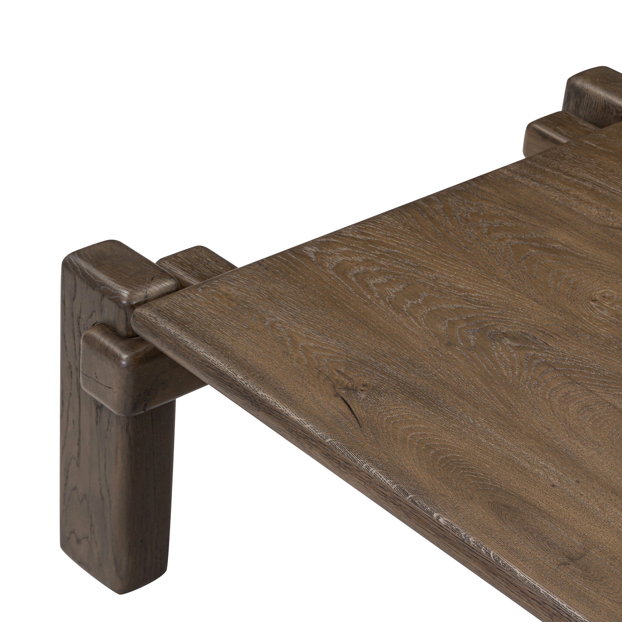 Four Hands Marcia Large Coffee Table — Grey Reclaimed French Oak