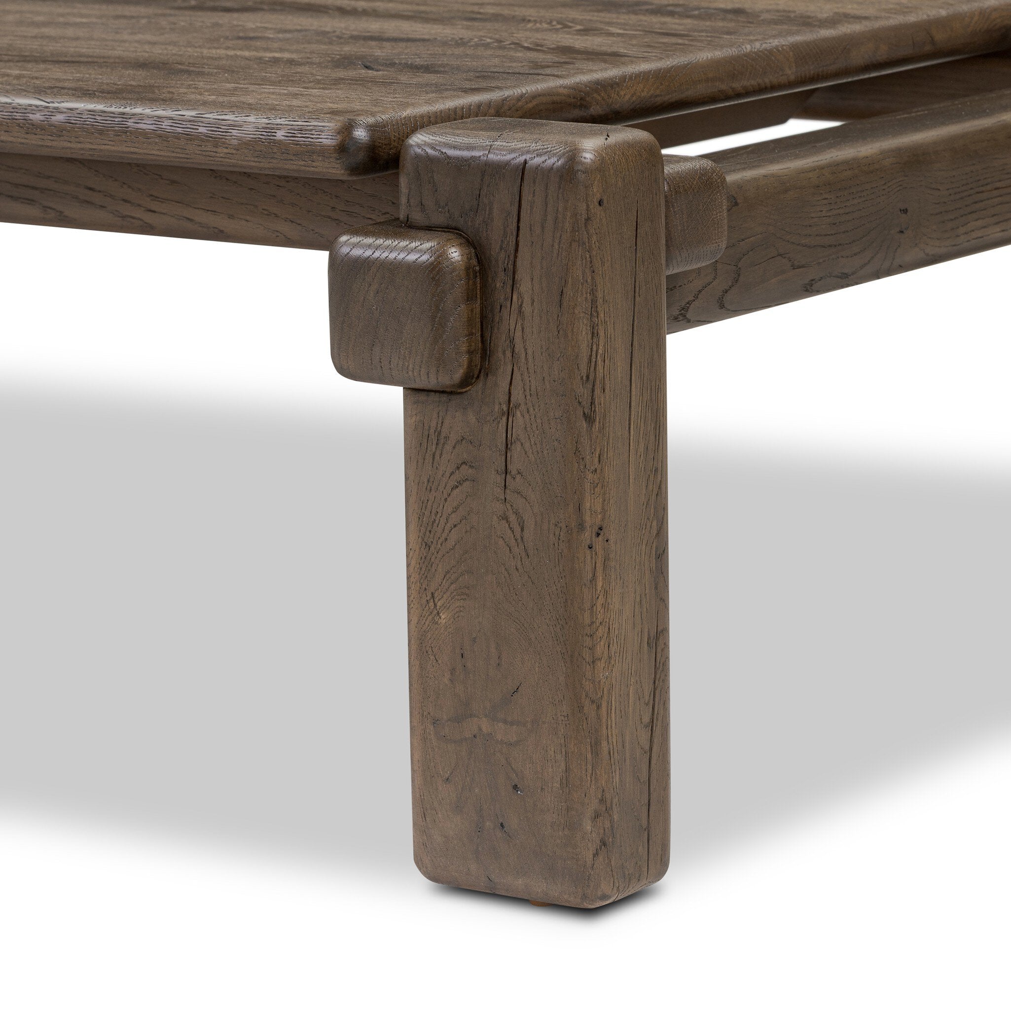 Four Hands Marcia Large Coffee Table — Grey Reclaimed French Oak