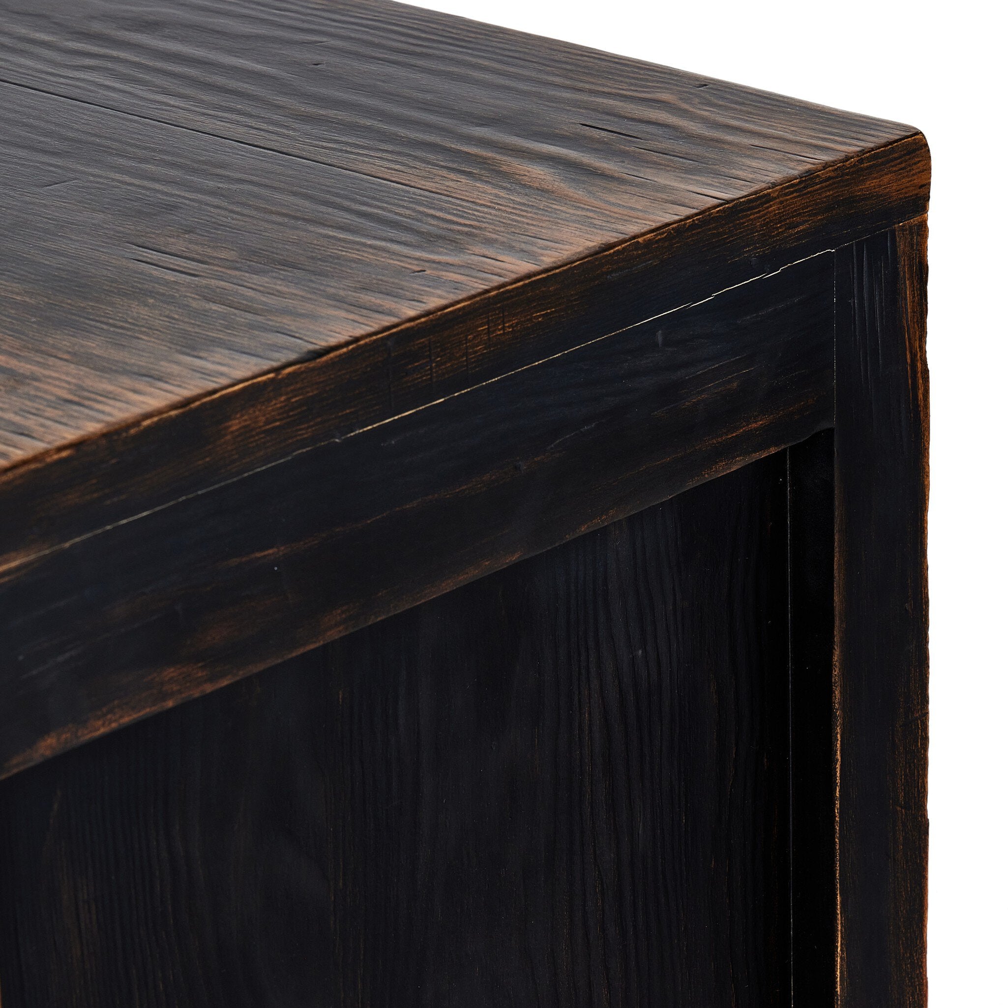 Four Hands It Takes An Hour Sideboard — Distressed Black-Distressed Black Veneer-Aged Bronze
