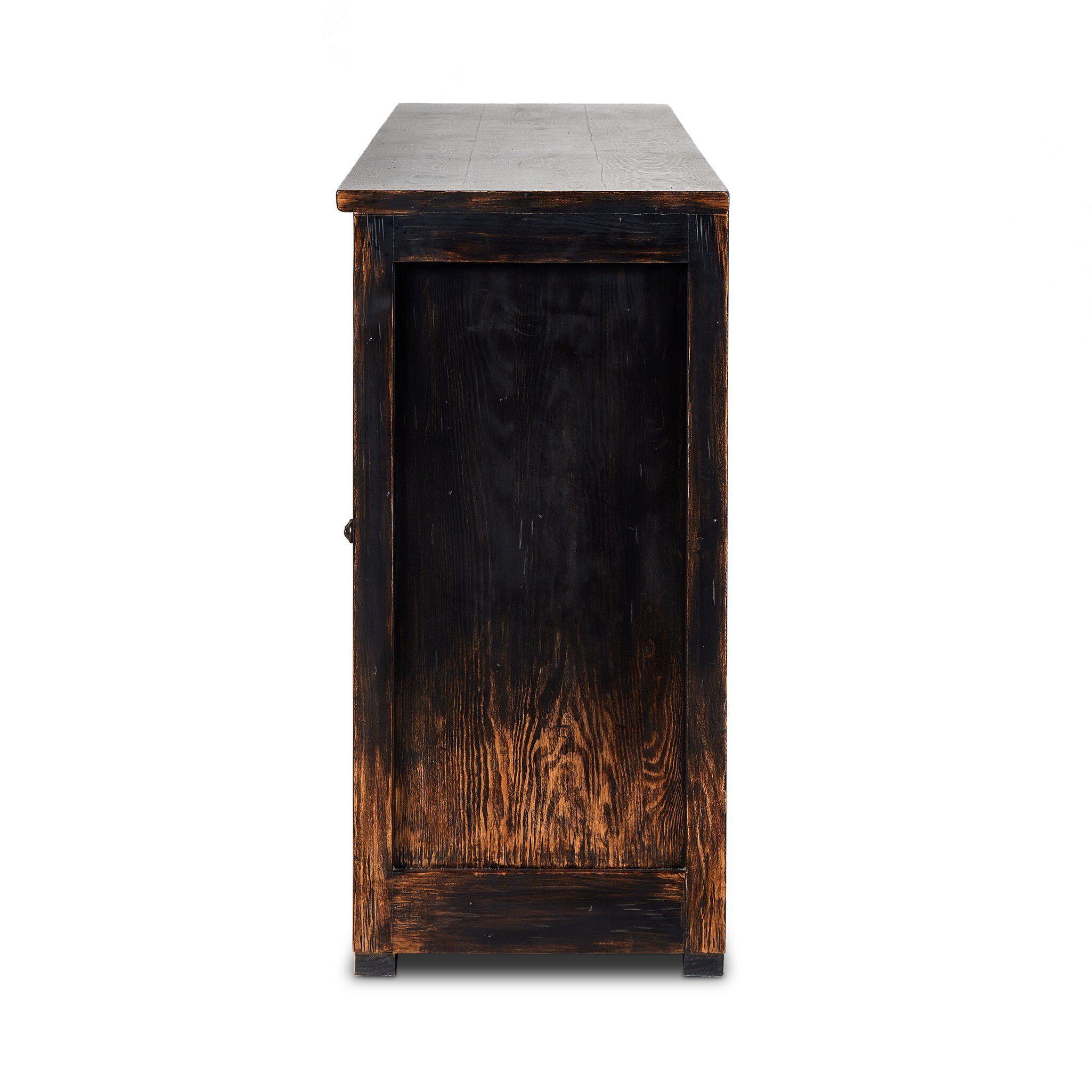 Four Hands It Takes An Hour Sideboard — Distressed Black-Distressed Black Veneer-Aged Bronze
