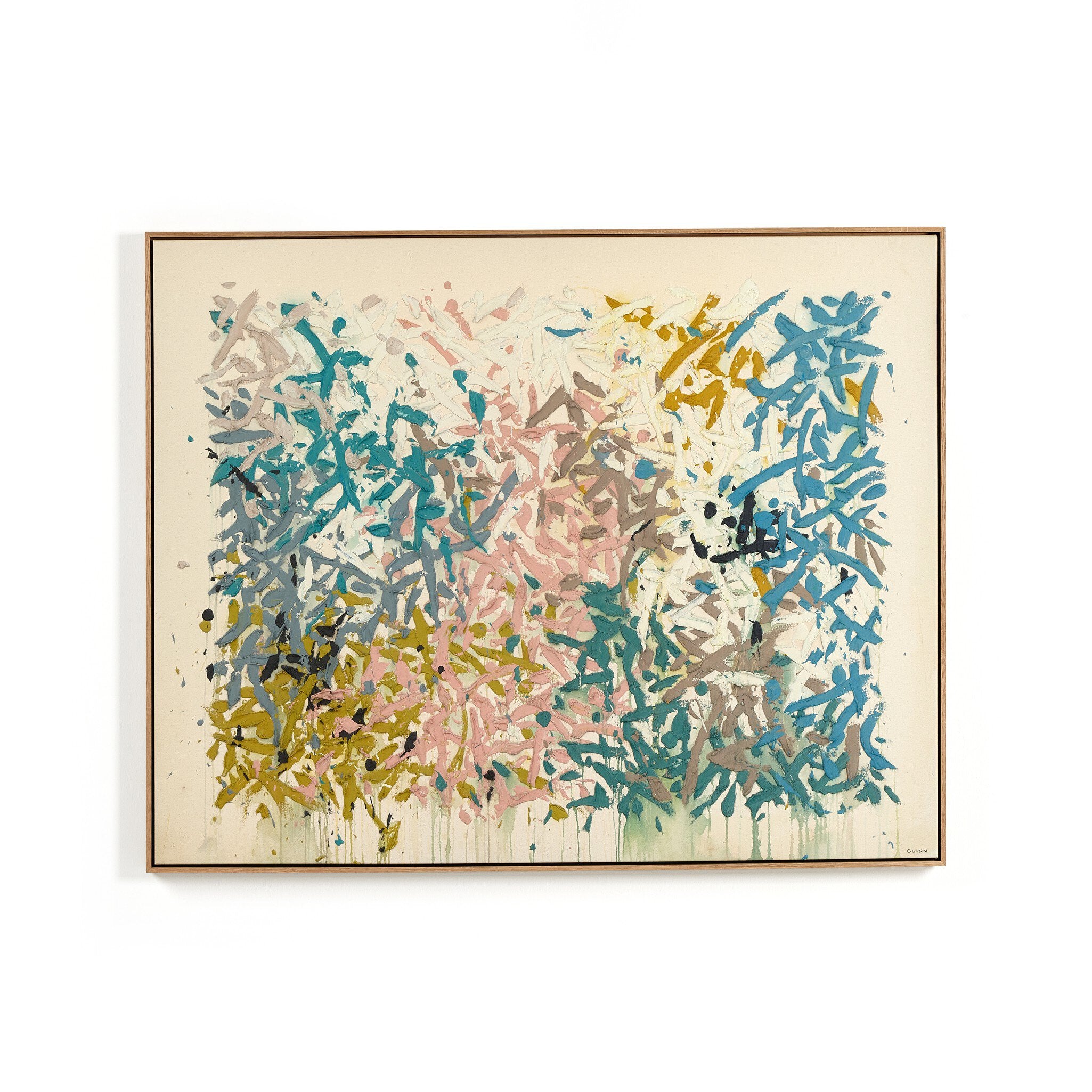 Four Hands Our Hands Are Open No. 18 by Tyler Guinn — 242551-003 - 40.0x32.0-Vertical Grain White Oak Floater-Large